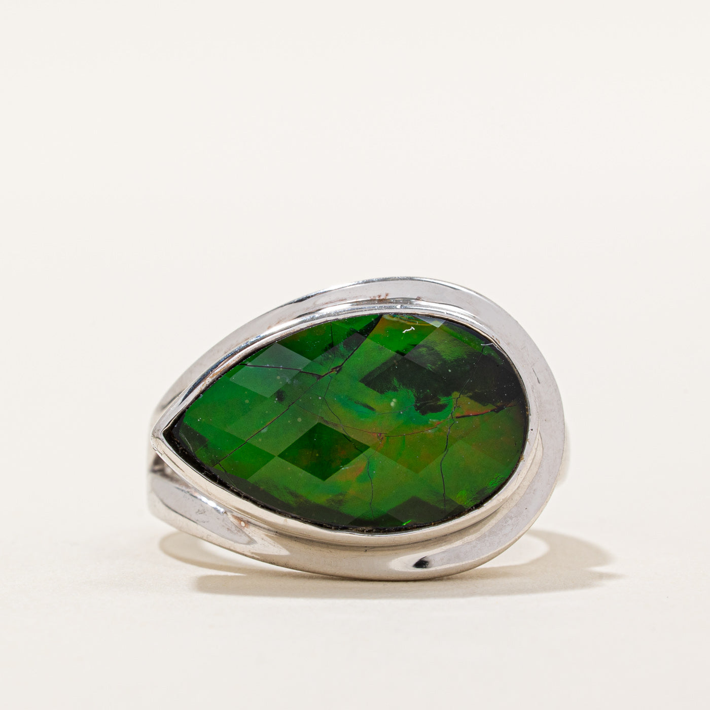 Triplet Ammolite Cocktail Ring | 5.75ct | SZ 9 |