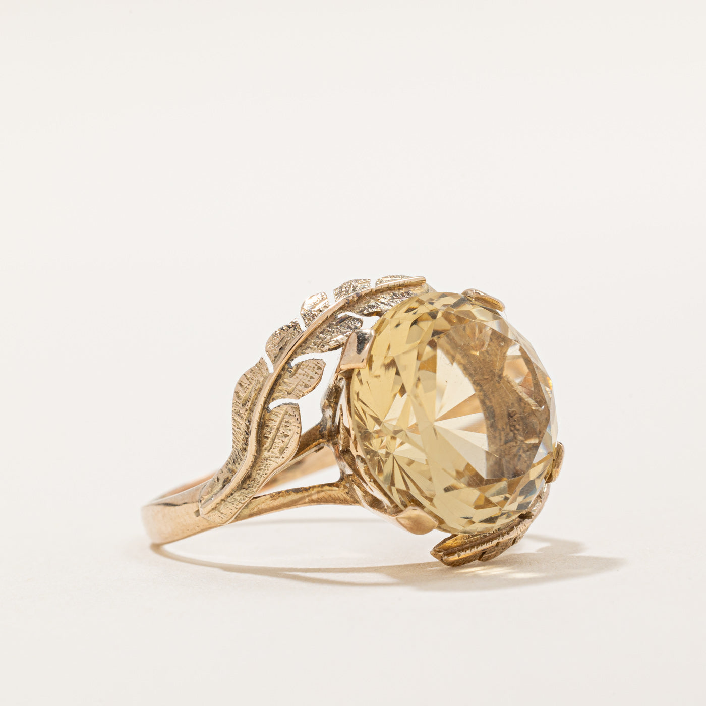 Lemon Quartz Cocktail Ring | 8.50ct | SZ 9.5 |