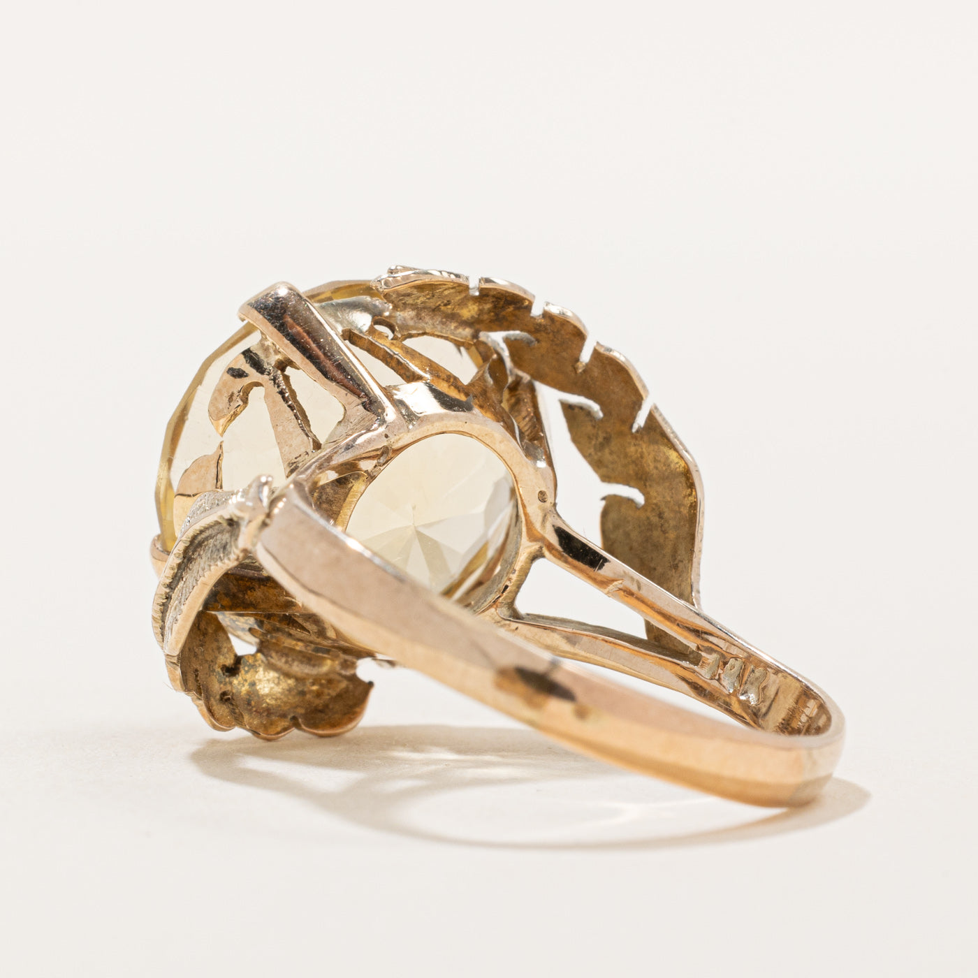 Lemon Quartz Cocktail Ring | 8.50ct | SZ 9.5 |