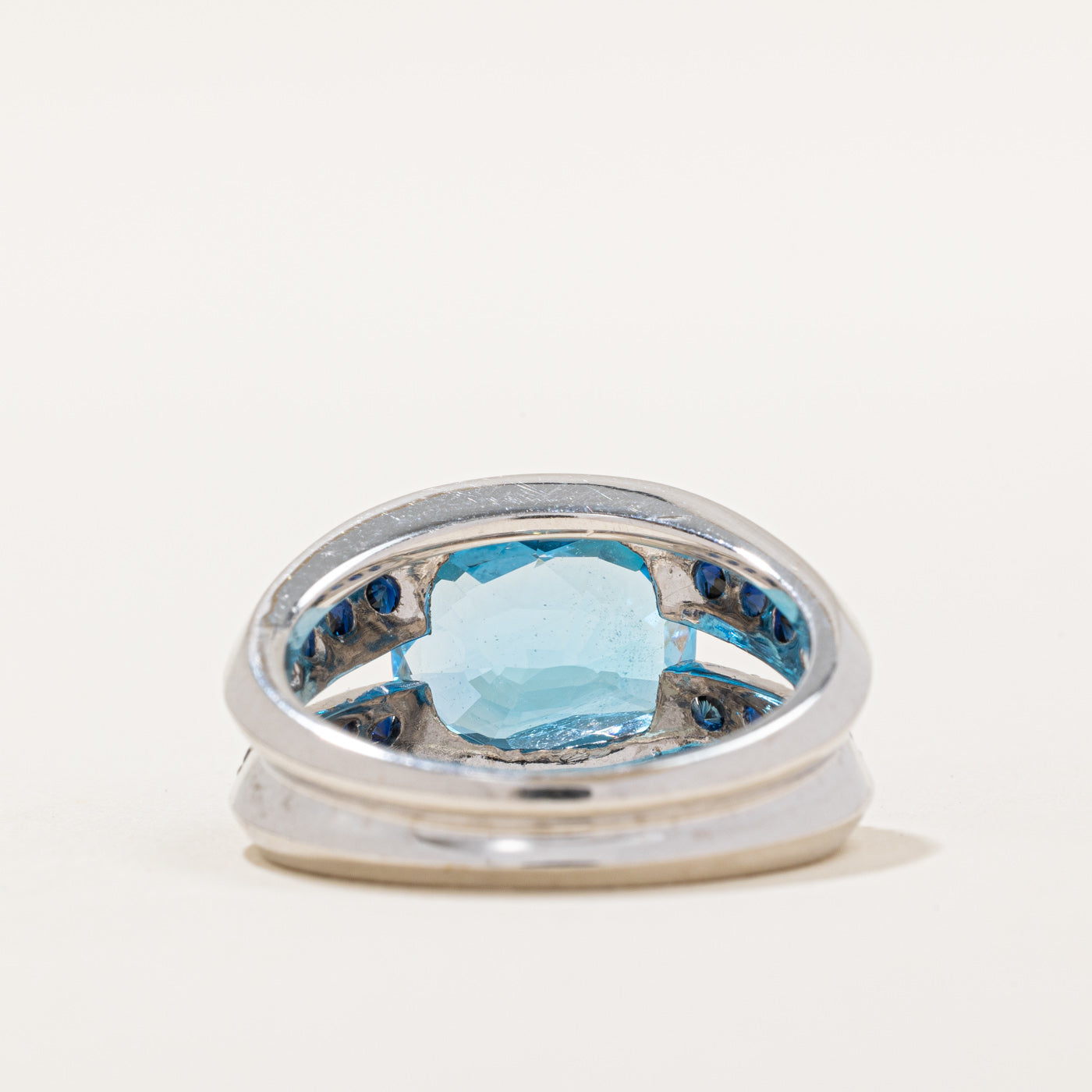 Topaz & Sapphire Cocktail Ring | 6.75ct, 1.12ctw | SZ 9 |