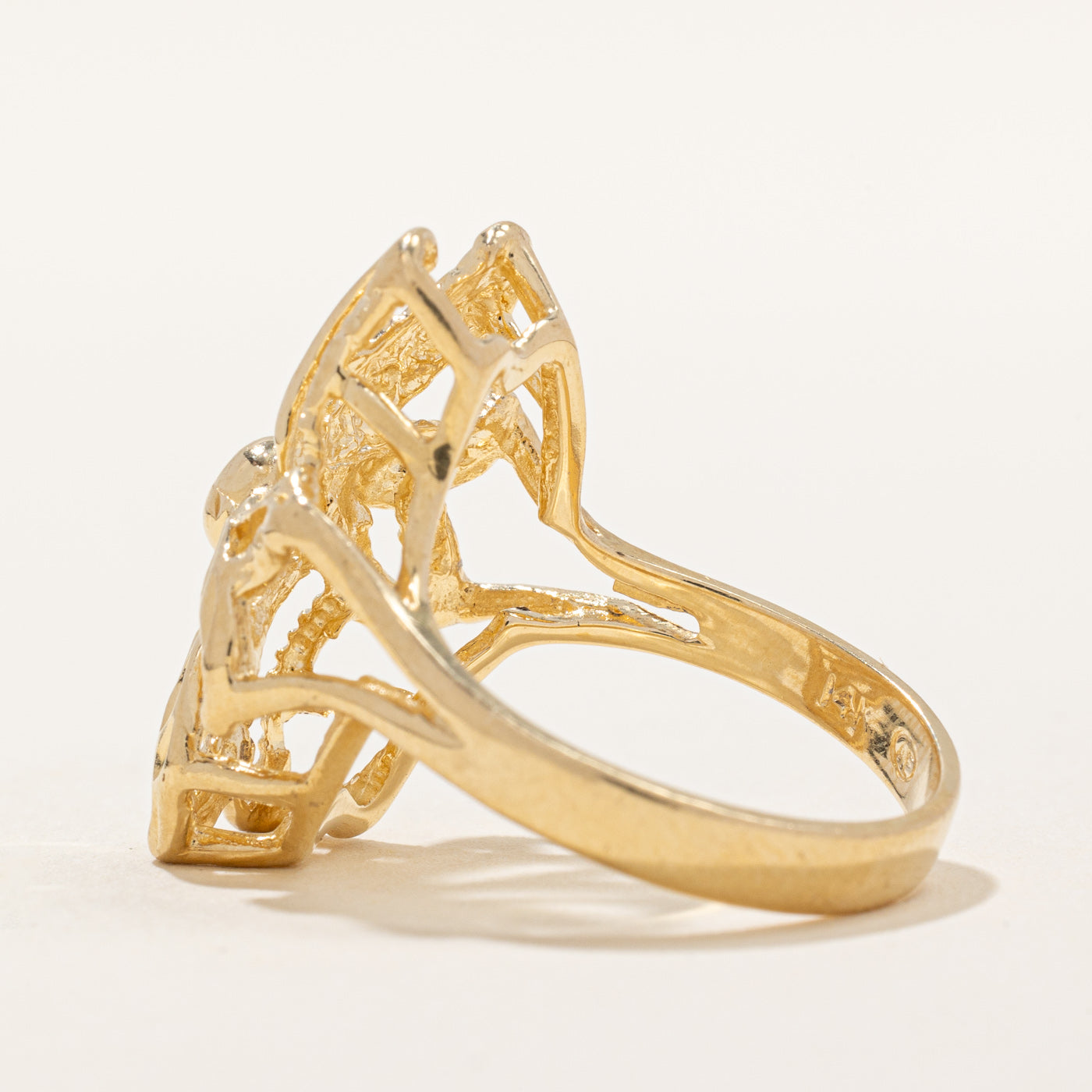 1981 Soviet Hallmarked Armenian 14k Yellow Gold Ring | SZ 7.25 |