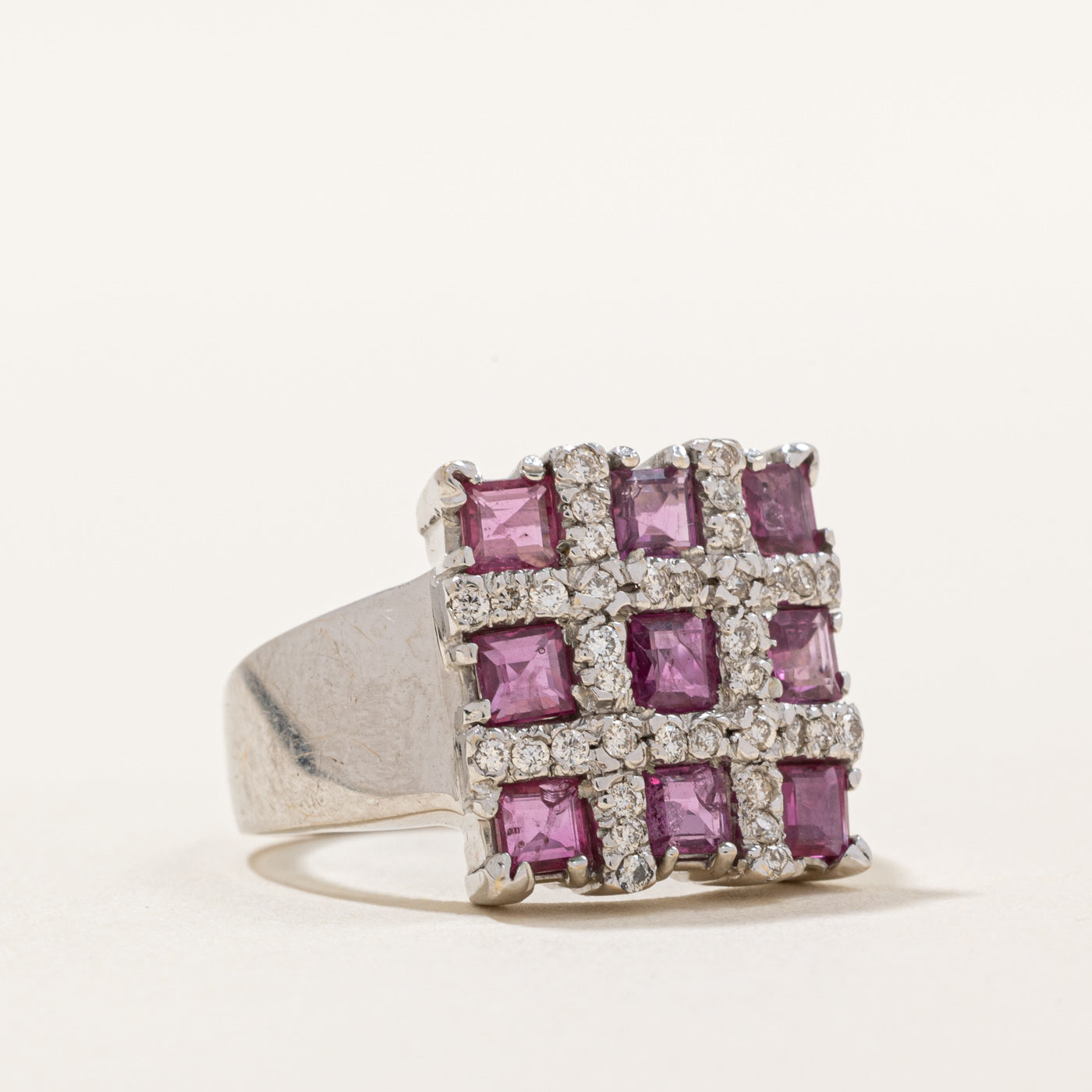 Ruby & Diamond Cocktail Ring | 1.00ctw, 0.10ctw | SZ 5.75 |