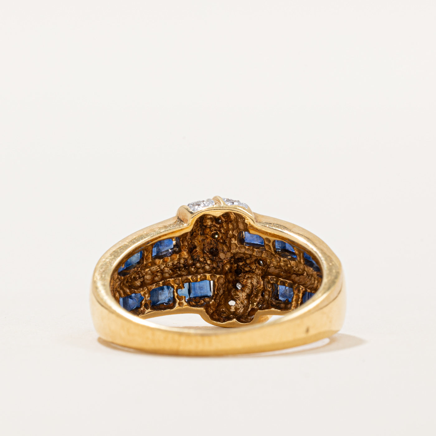 Sapphire & Diamond Knot Ring | 0.60ctw, 0.06ctw | SZ 6.25 |