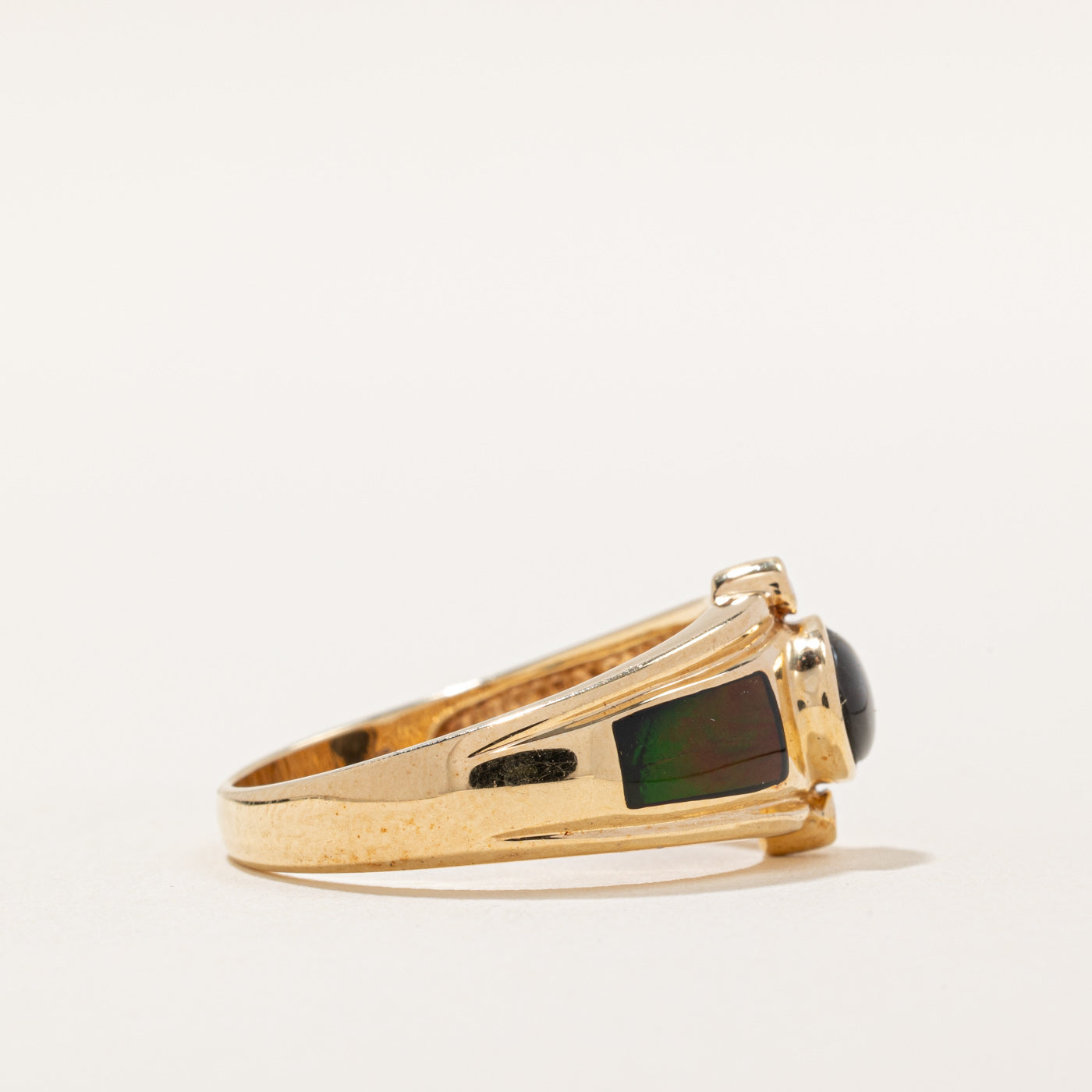 Bague cocktail en ammolite et diamants | 1,95 ct, 0,02 ct | Taille 8,75 |