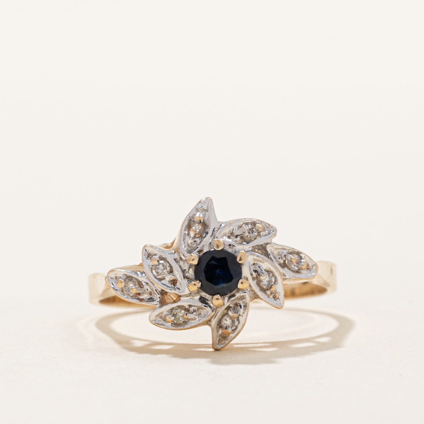 Sapphire & Diamond Cluster Ring | 0.16ct, 0.04ctw | SZ 6.25 |