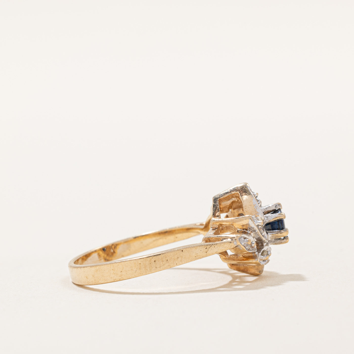 Sapphire & Diamond Cluster Ring | 0.16ct, 0.04ctw | SZ 6.25 |