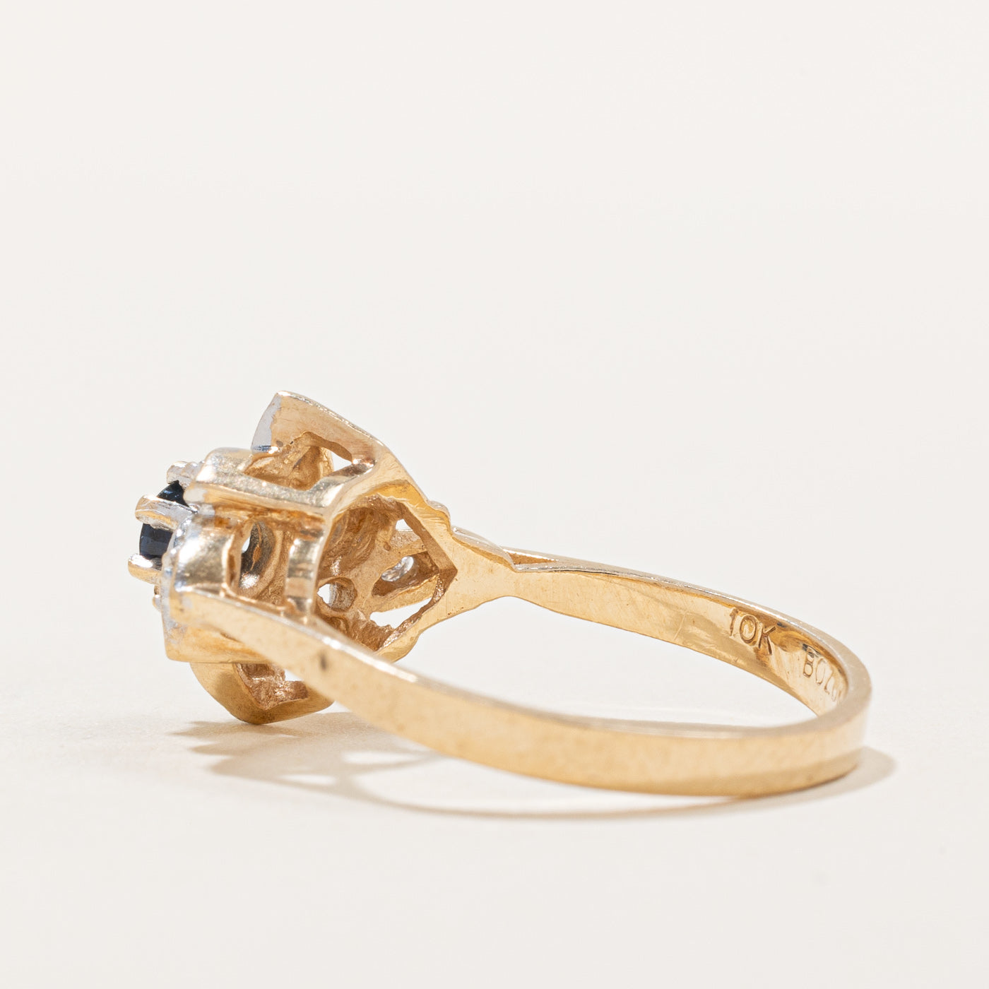 Sapphire & Diamond Cluster Ring | 0.16ct, 0.04ctw | SZ 6.25 |