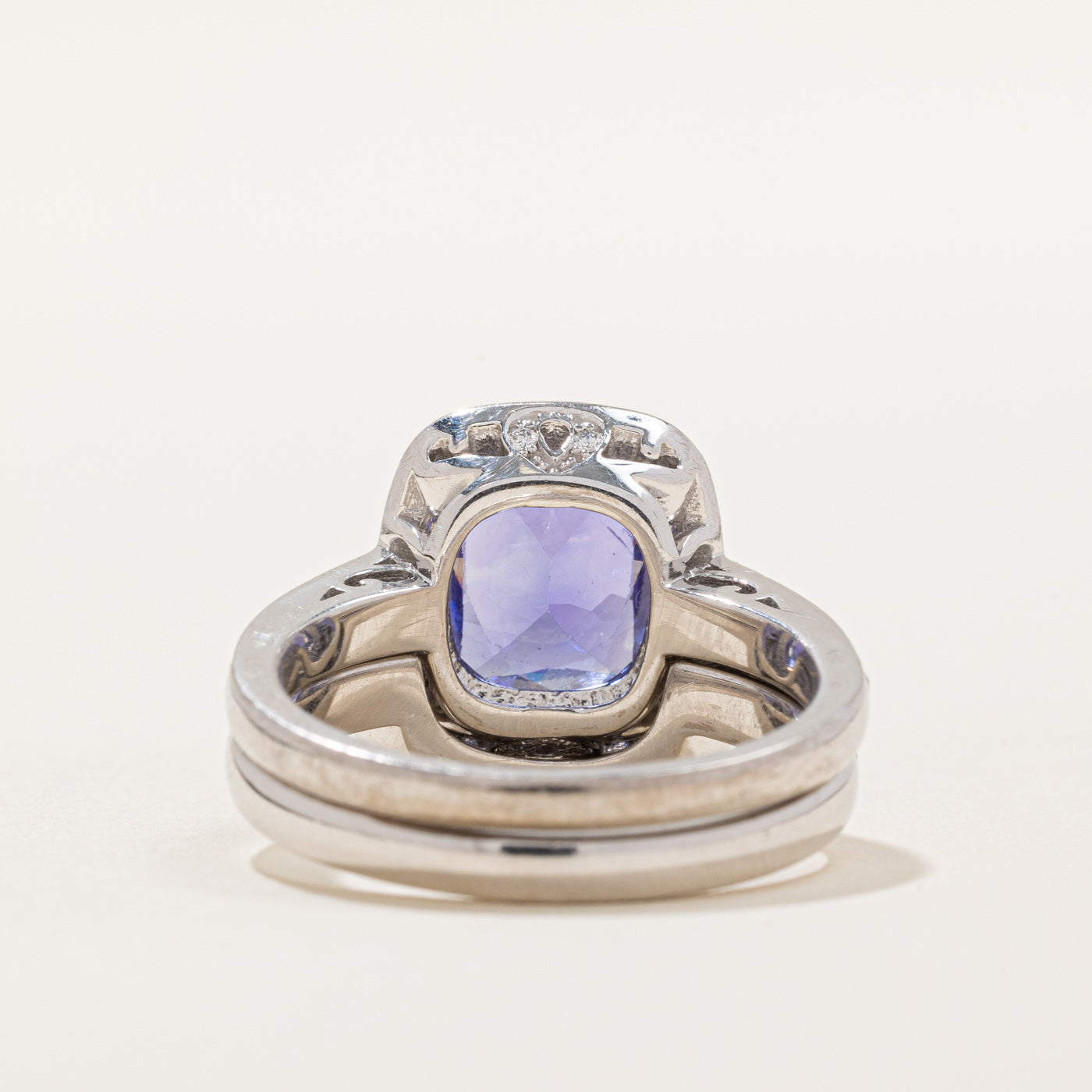 Tanzanite & Diamond Wedding Ring Set | 2.85ct, 0.50ctw | SZ 7.5 |