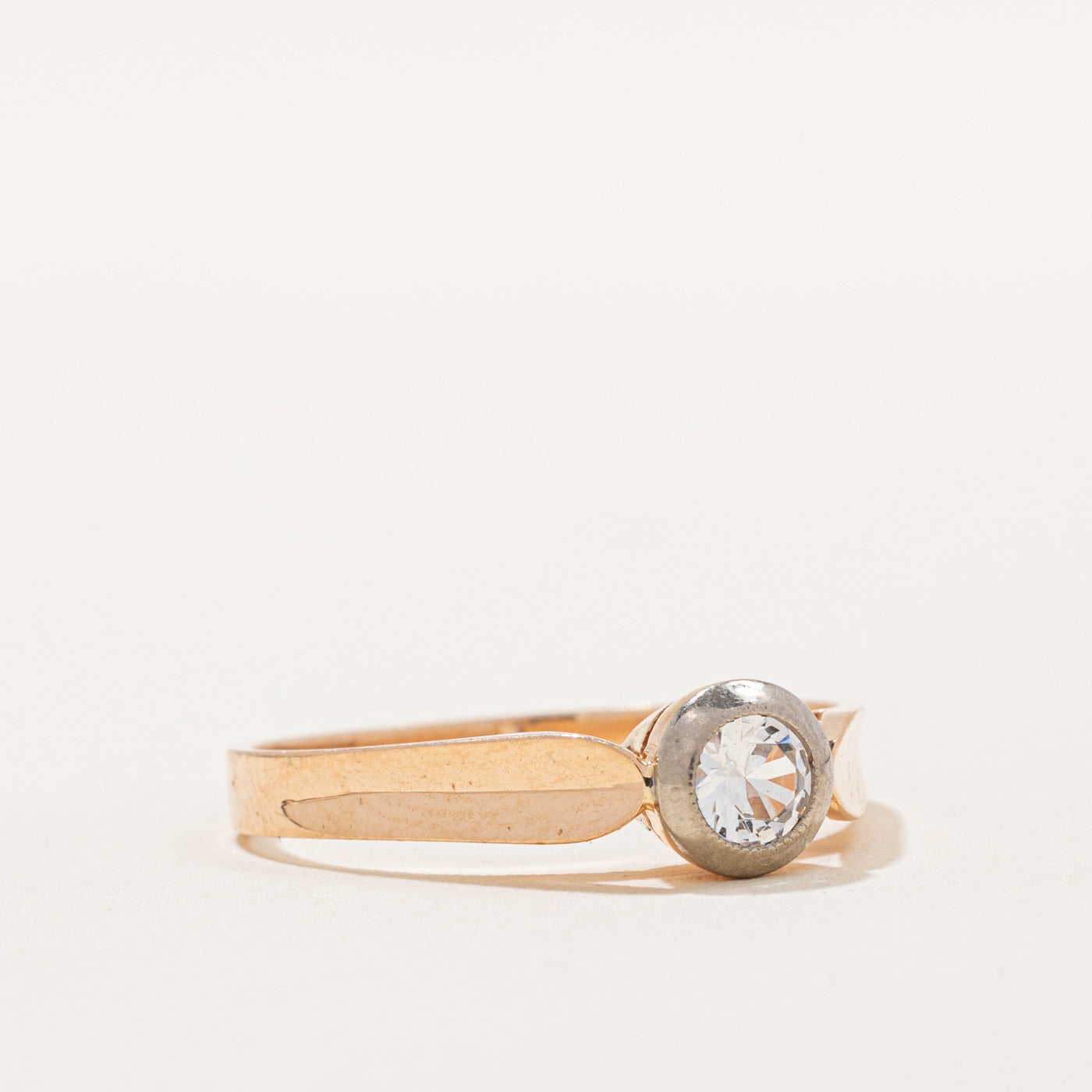 Synthetic Colourless Spinel Ring | 0.24ct | SZ 8 |