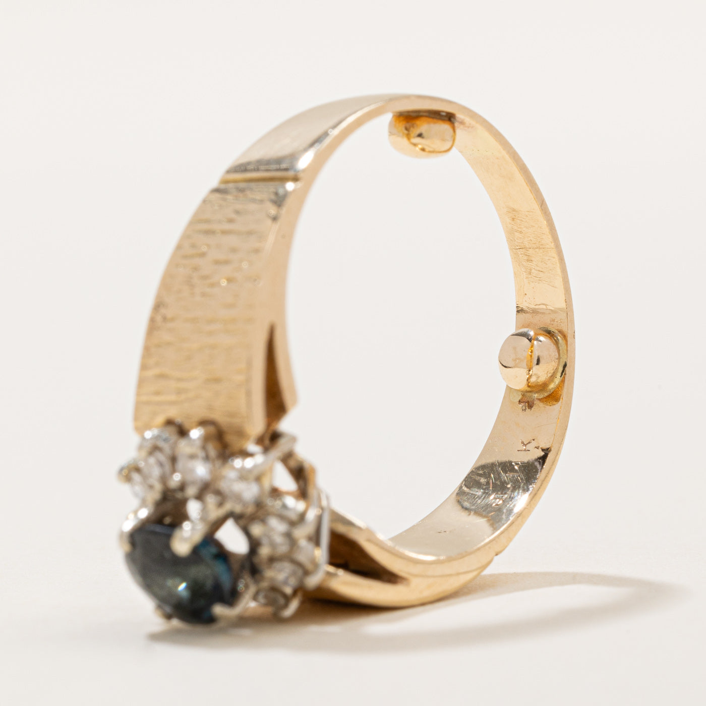 Blue Sapphire & Diamond Halo Ring | 0.70ct, 0.20ctw | SZ 6.5 |