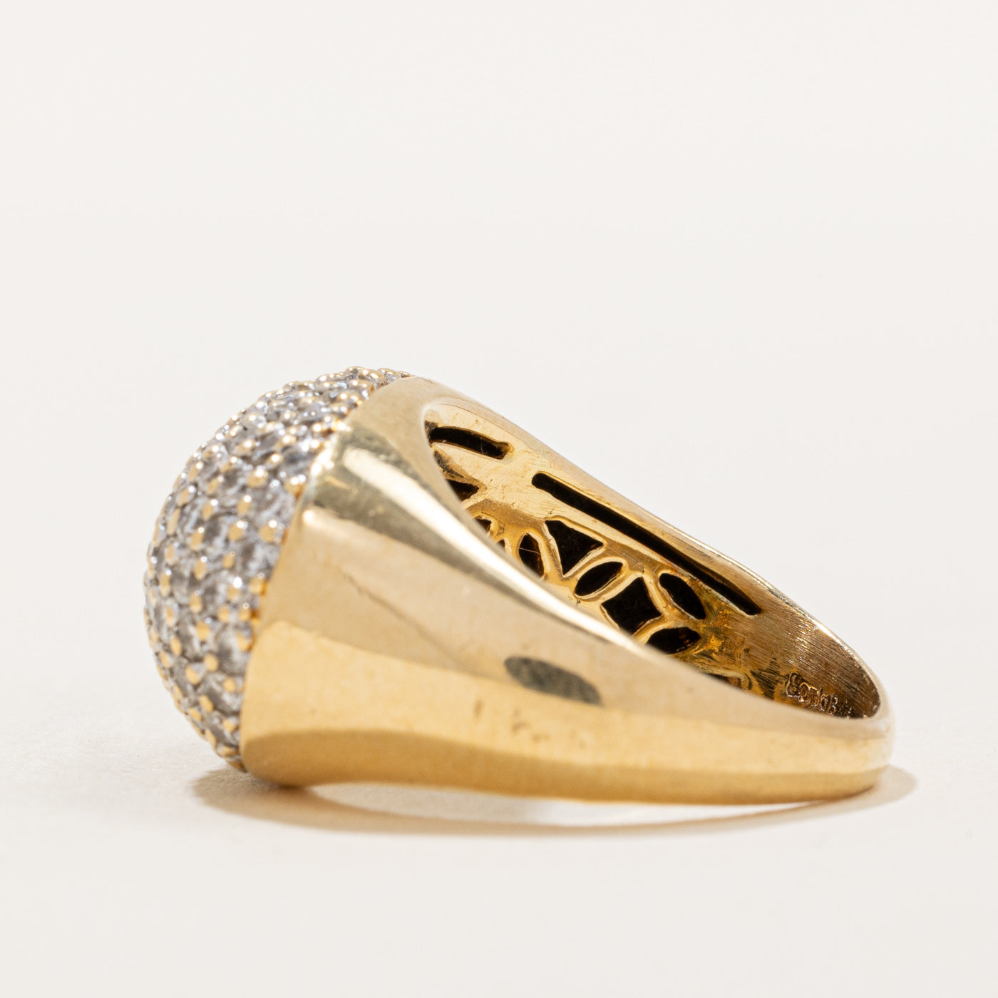 Pave Set Diamond Cocktail Ring | 1.50ctw | SZ 5.75 |