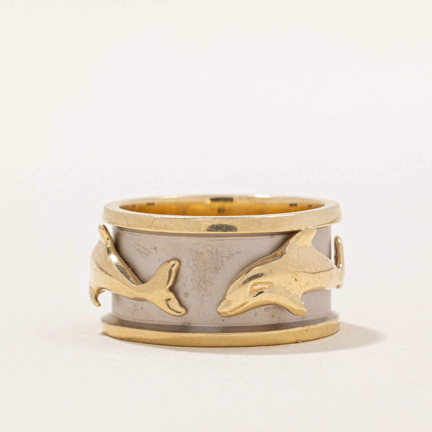 14k Yellow Gold Dolphin Ring | SZ 8.5 |