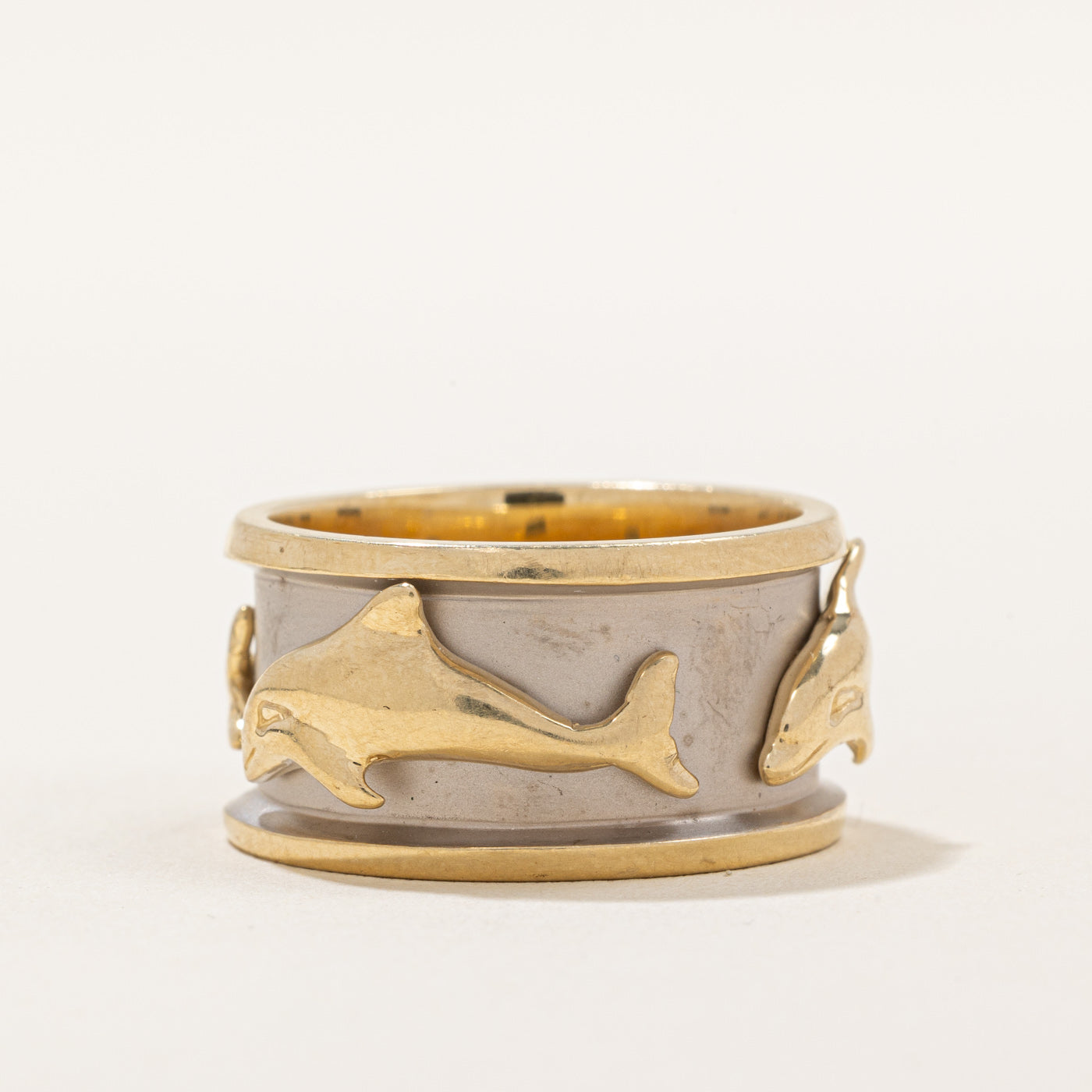 14k Yellow Gold Dolphin Ring | SZ 8.5 |