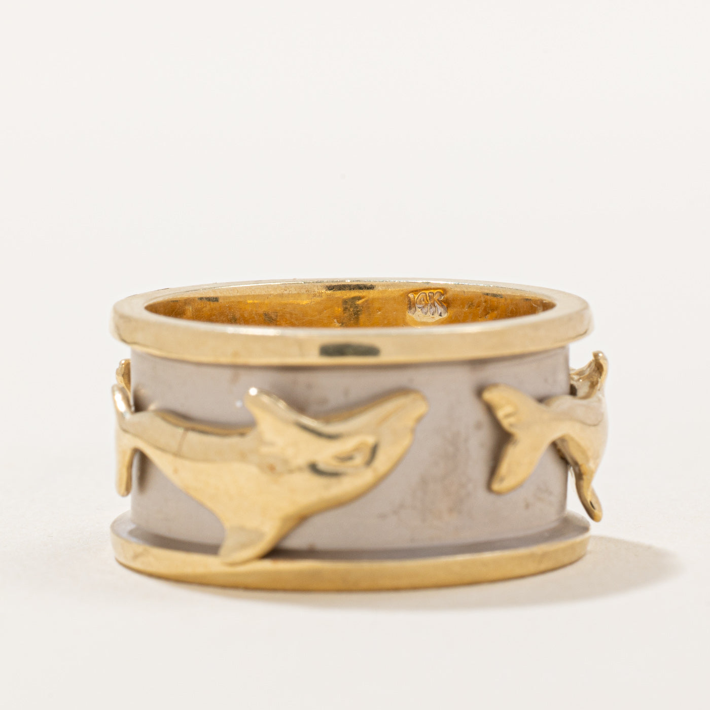 14k Yellow Gold Dolphin Ring | SZ 8.5 |