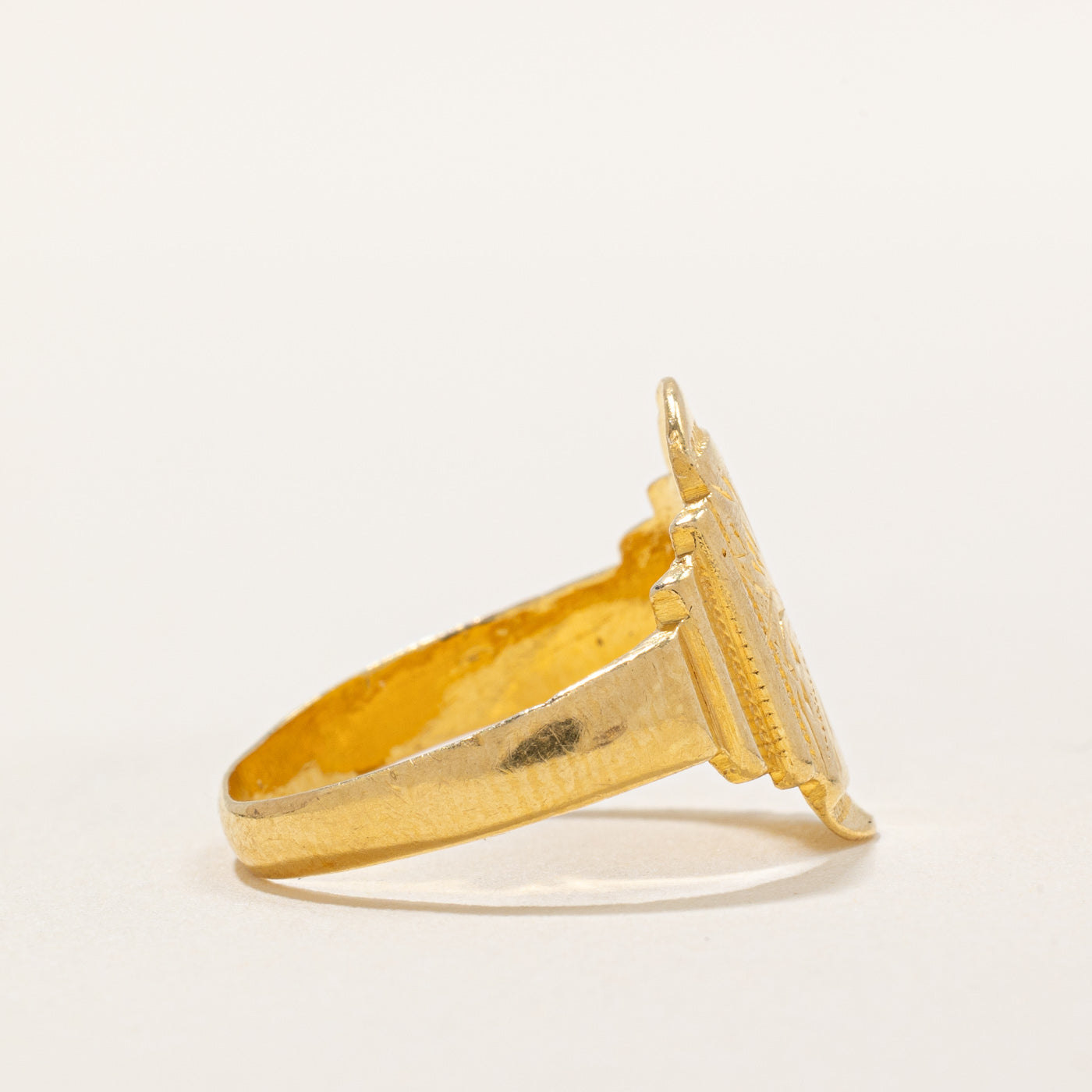 21k Yellow Gold Signet Ring | SZ 5.75 |