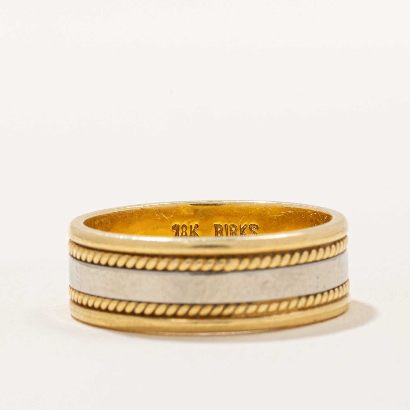 Birks' 18k Two Tone Ring | SZ 9.5 |