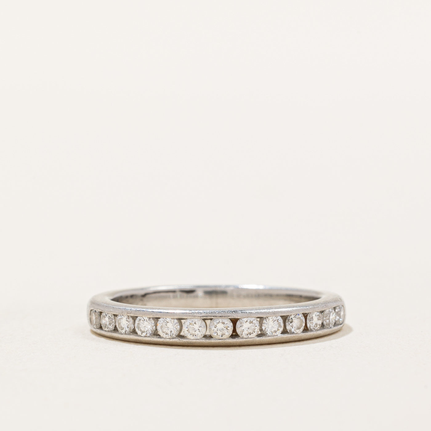 Alliance semi-éternité sertie de diamants | 0,20 ct | Taille 3,5 |