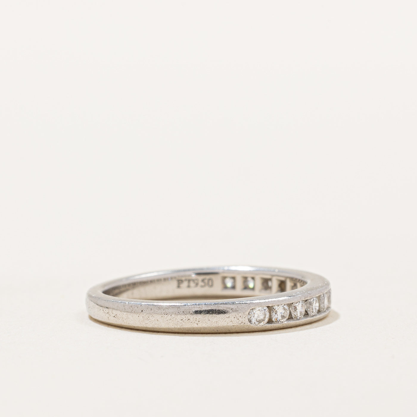 Alliance semi-éternité sertie de diamants | 0,20 ct | Taille 3,5 |