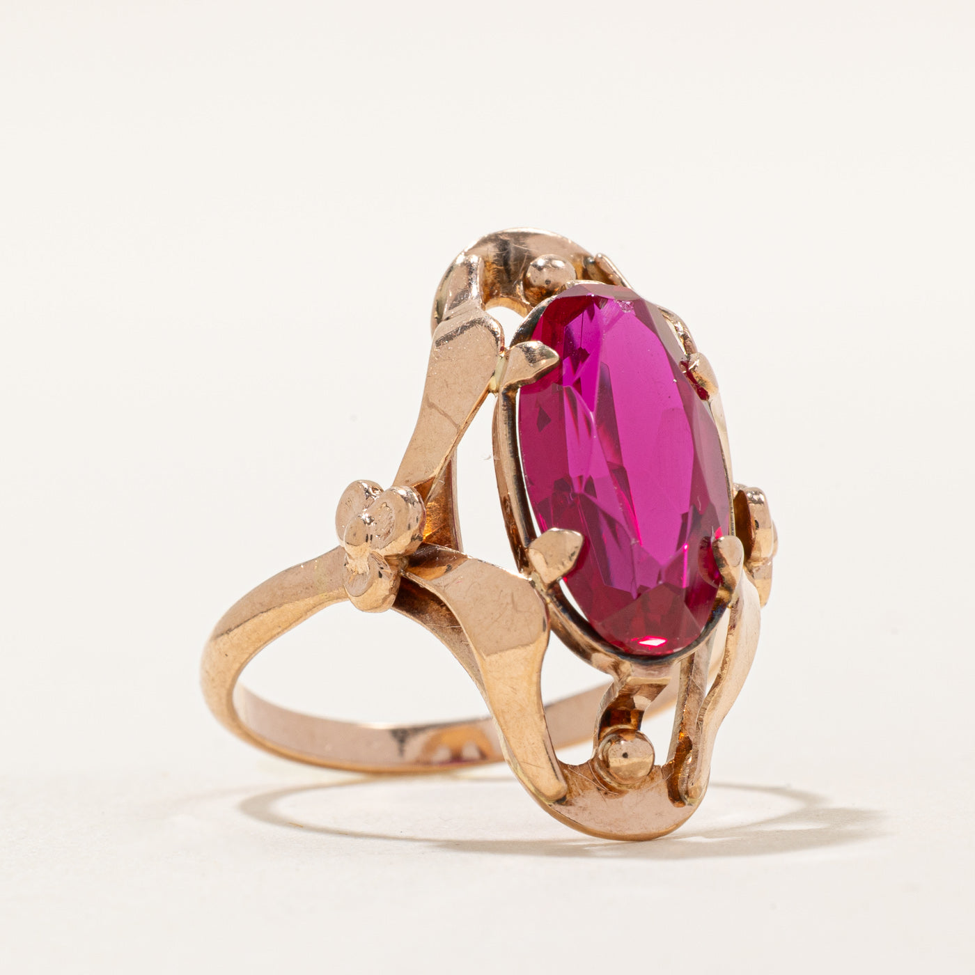 Synthetic Ruby Cocktail Ring | 4.00ct | SZ 9.25 |
