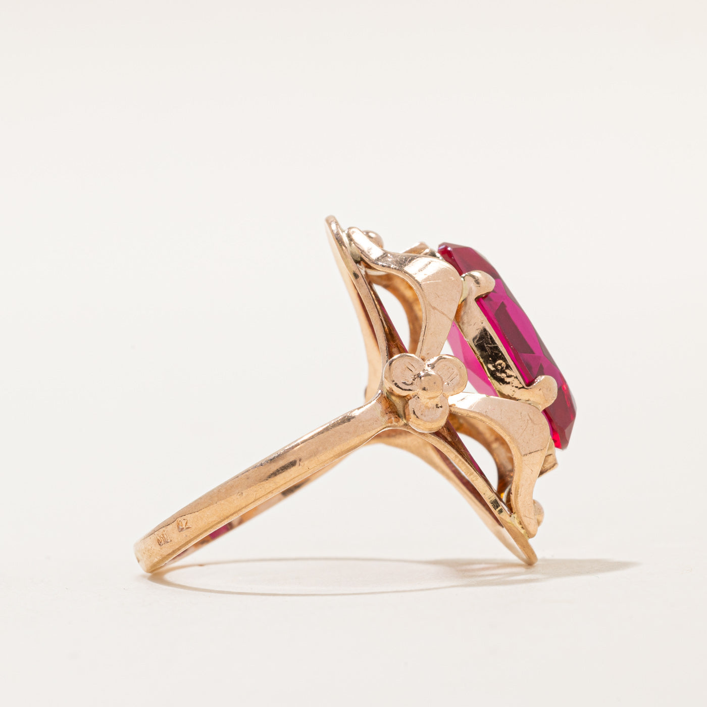 Synthetic Ruby Cocktail Ring | 4.00ct | SZ 9.25 |