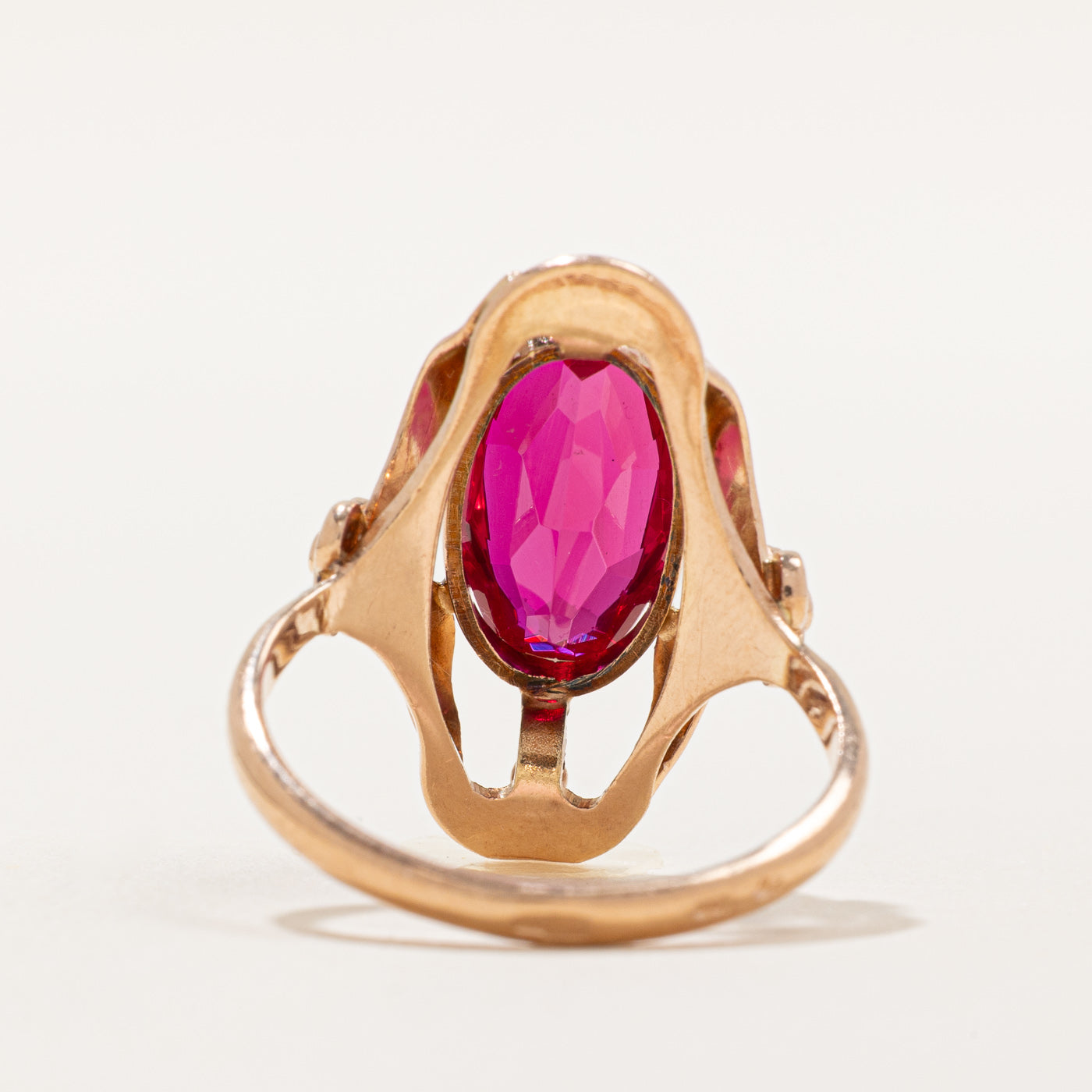 Synthetic Ruby Cocktail Ring | 4.00ct | SZ 9.25 |