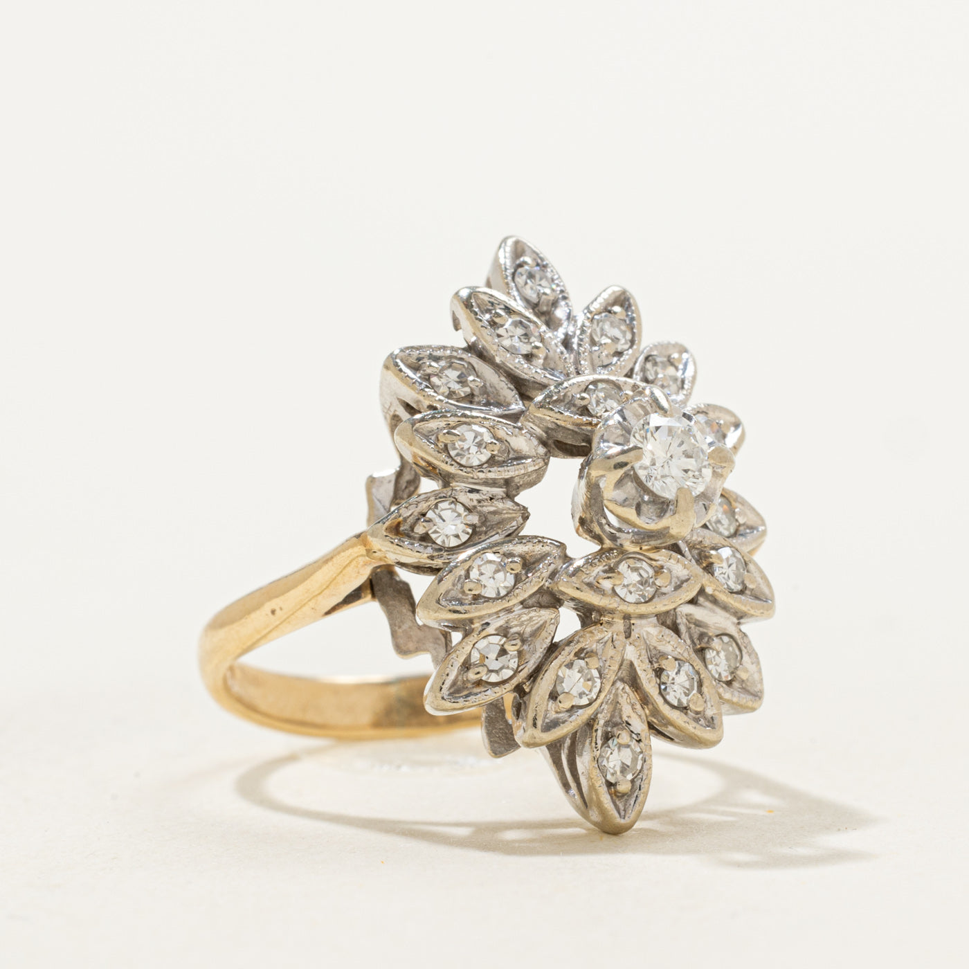 Floral Illusion Diamond Burst Ring | 0.39ctw | SZ 5 |
