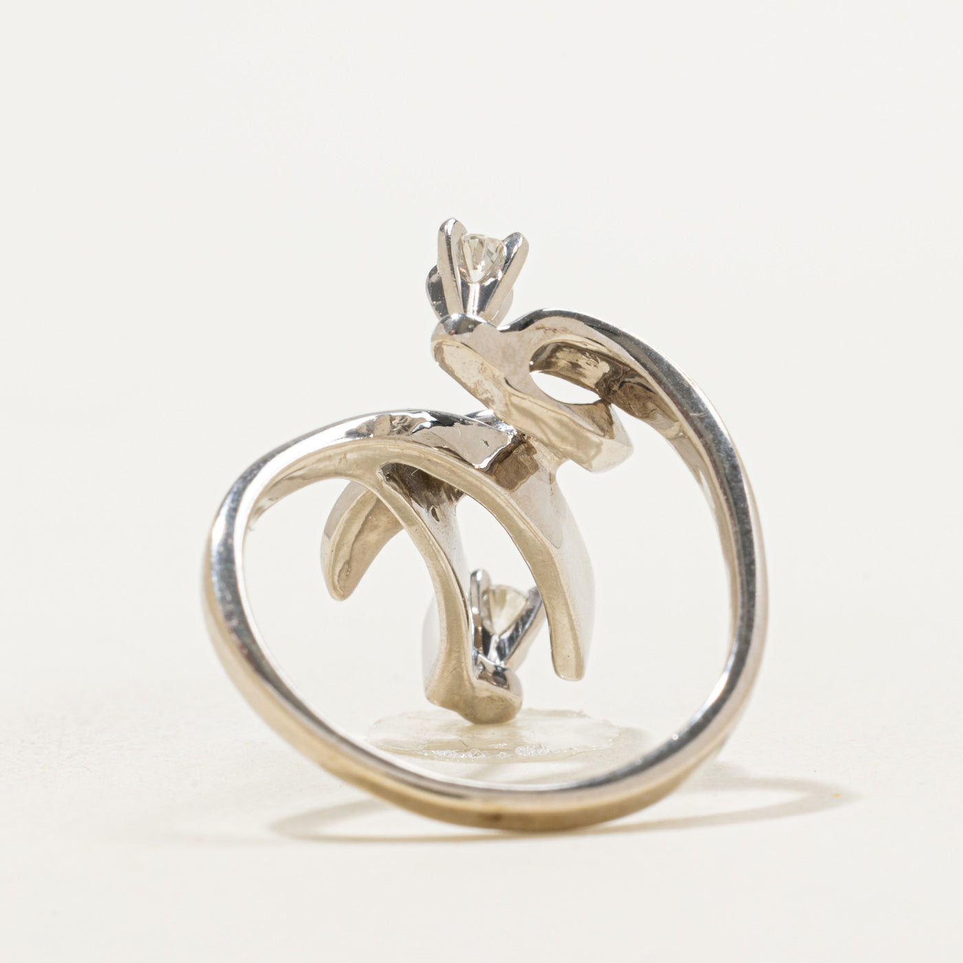 Abstract Bypass Diamond Ring | 0.17ctw | SZ 8 |