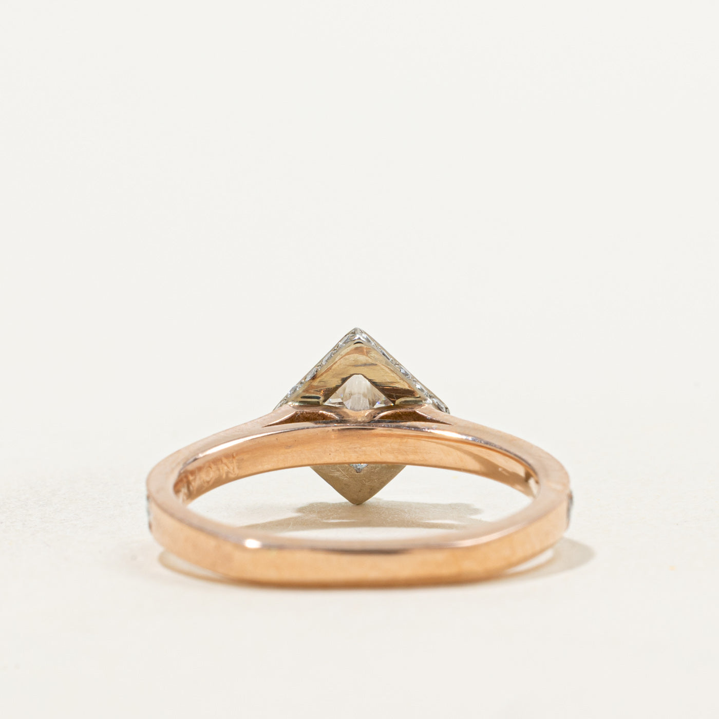 'Noam Carver' GIA Princess Cut Diamond Accented Ring | GIA 0.64ct VS2 H, 0.30ctw | SZ 5.5 |