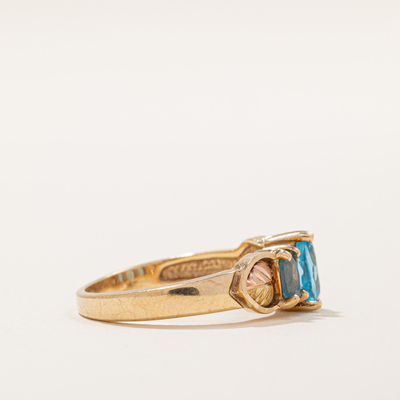 Two Tone Blue Topaz Ring | 1.50ctw | SZ 9 |