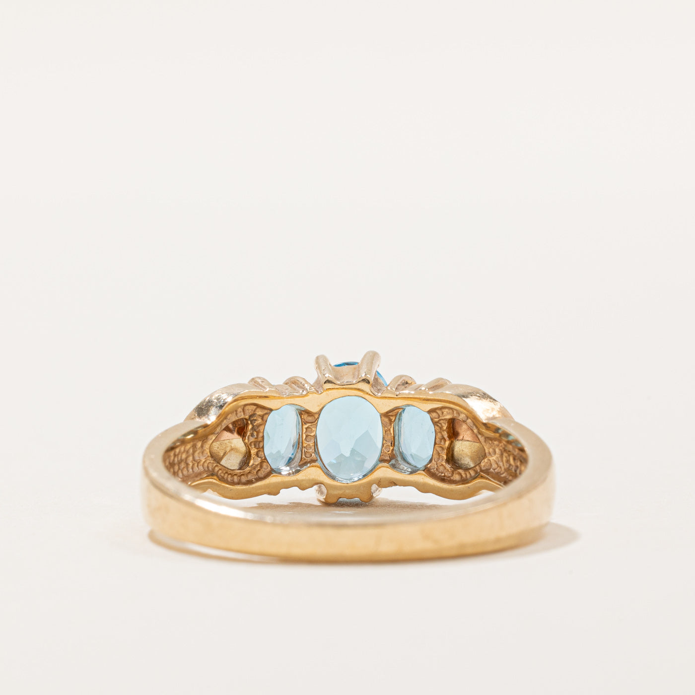 Two Tone Blue Topaz Ring | 1.50ctw | SZ 9 |