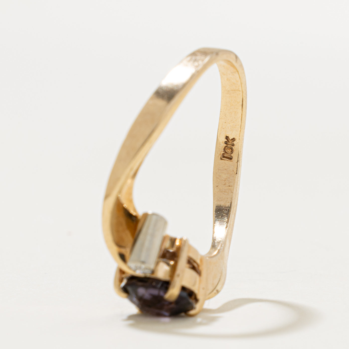 10k Spinel & Diamond Wave Bypass Ring | 2.11ct, 0.09ctw | SZ 9