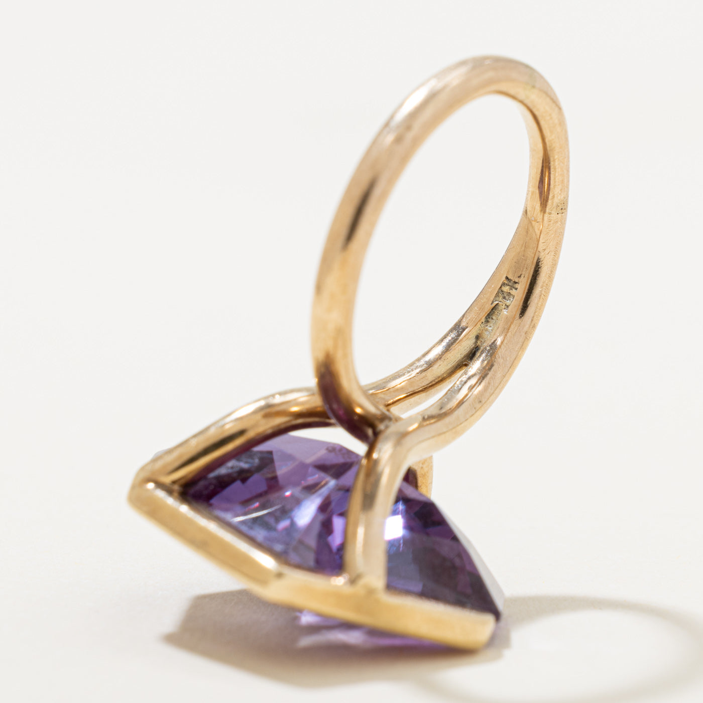 10k Synthetic Sapphire Geometric Cocktail Ring | 22.00ct | SZ 6.25