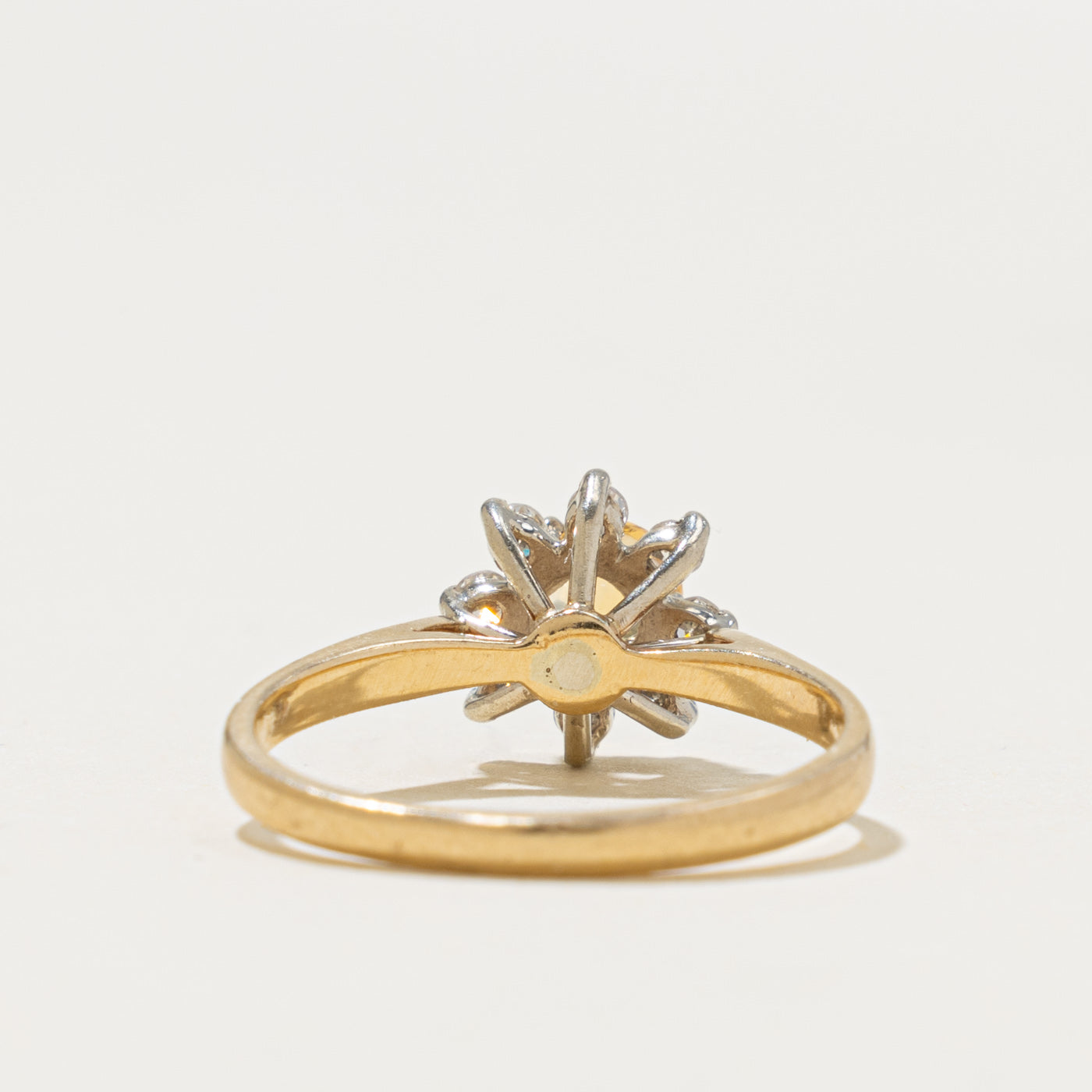 14k Topaz & Diamond Petal Halo Ring | 0.40ct, 0.16ctw | SZ 6.25