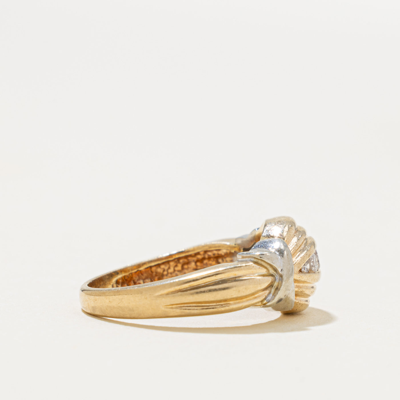 10k Five Stone Diamond Grooved Dome Ring | 0.10ctw | SZ 5.25