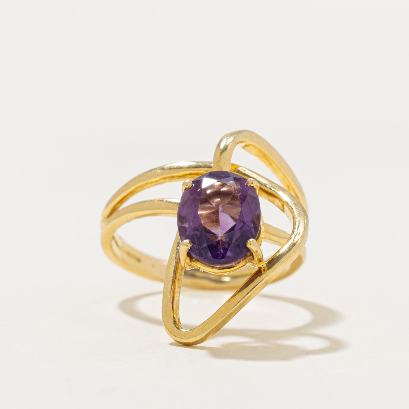 18k Amethyst Openwork Abstract Ring | 2.25ct | SZ 8