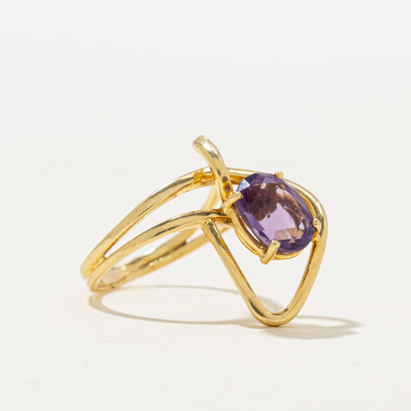 18k Amethyst Openwork Abstract Ring | 2.25ct | SZ 8