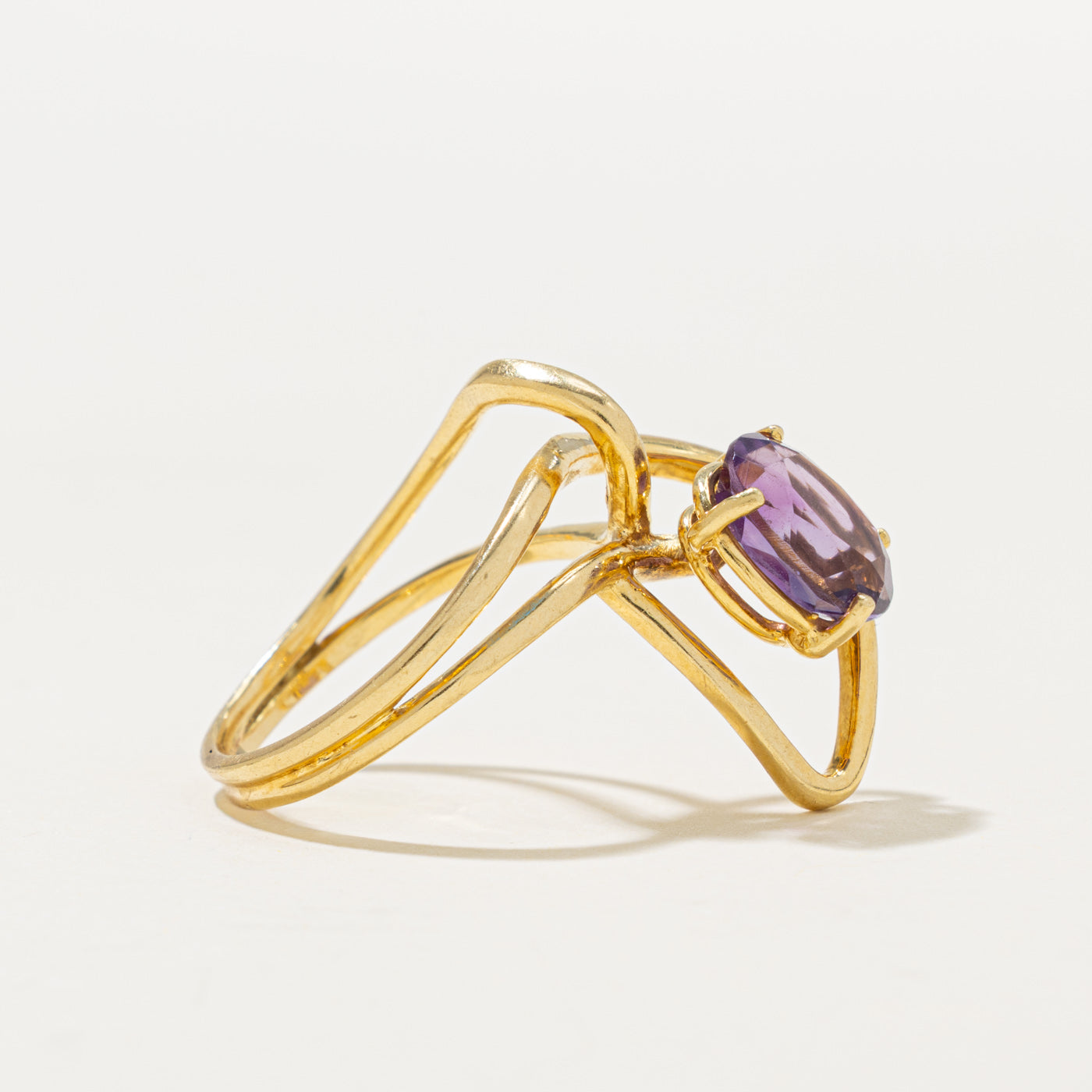 18k Amethyst Openwork Abstract Ring | 2.25ct | SZ 8