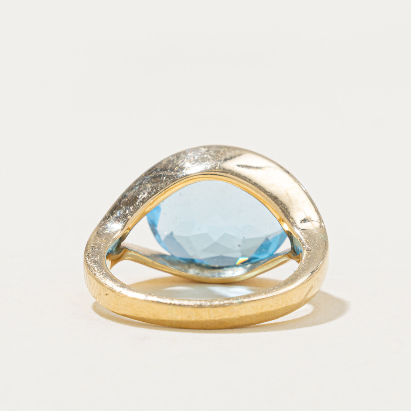 14k East West Blue Topaz Ring | 4.12ct | SZ 3.5