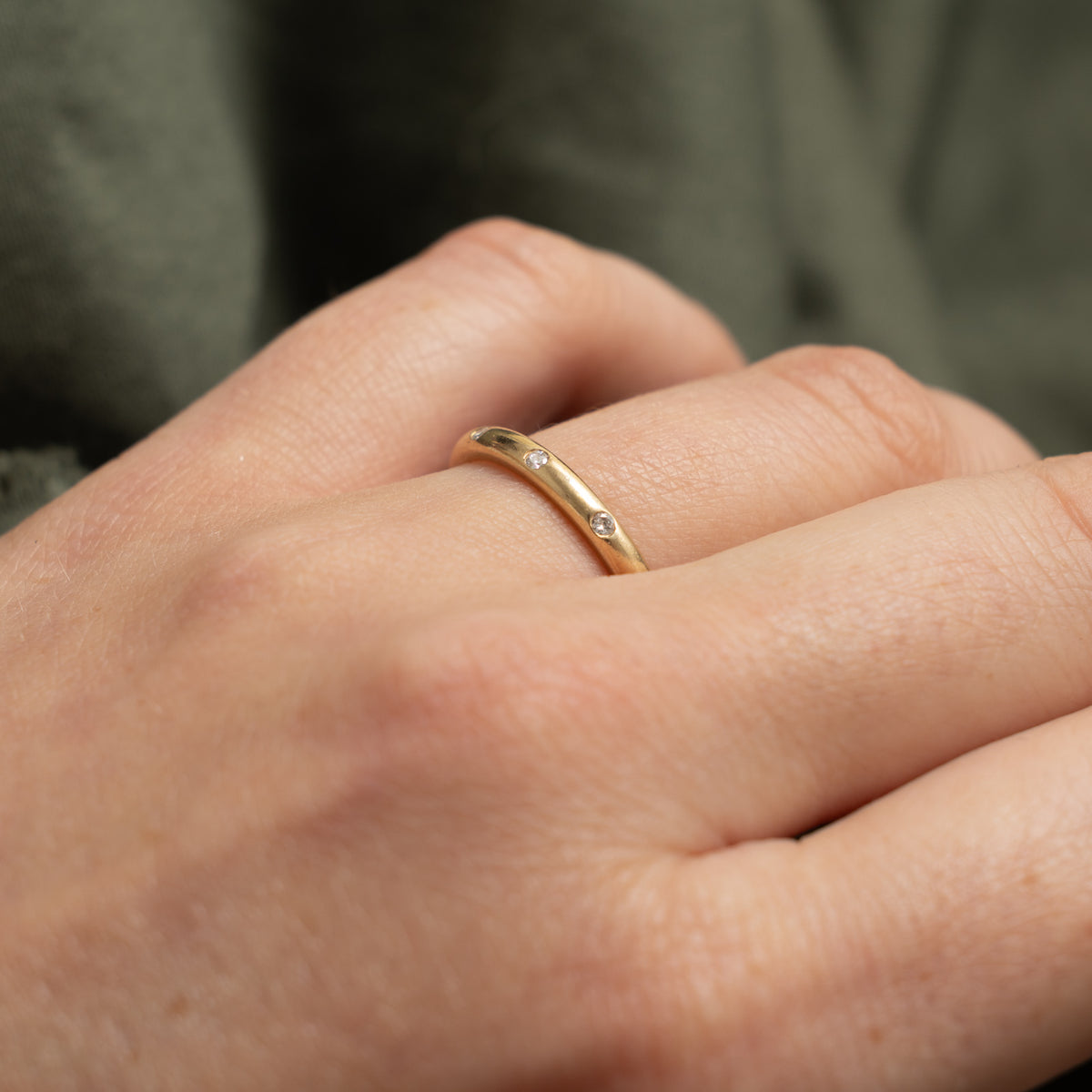 14k Eternity Flush Set Diamond Band | 0.15ctw | 2.35mm | SZ 7
