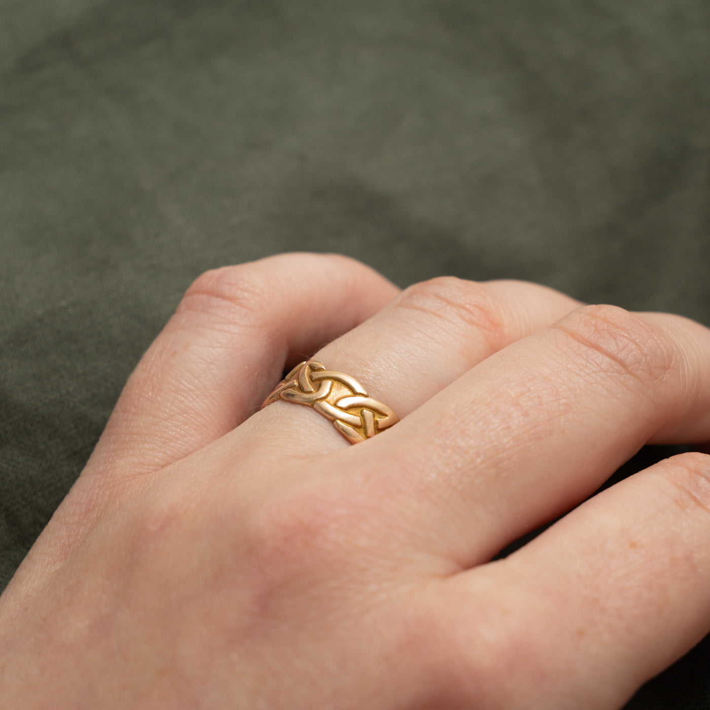 14k Rose Gold Celtic Knot Band | 6.00mm | SZ 5.5