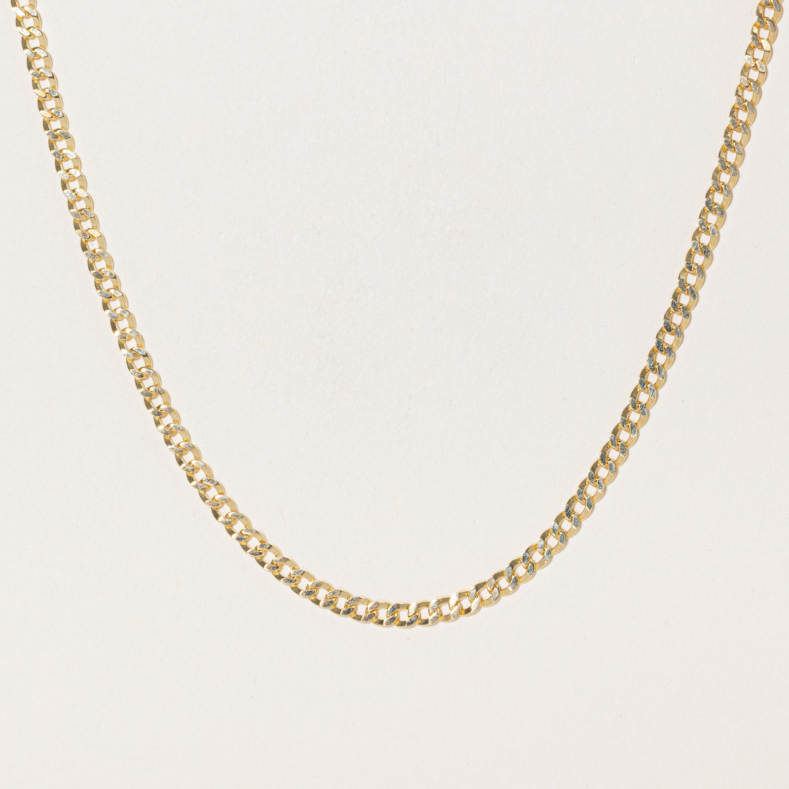 Italian 18k Yellow Gold Curb Link Chain | 23"