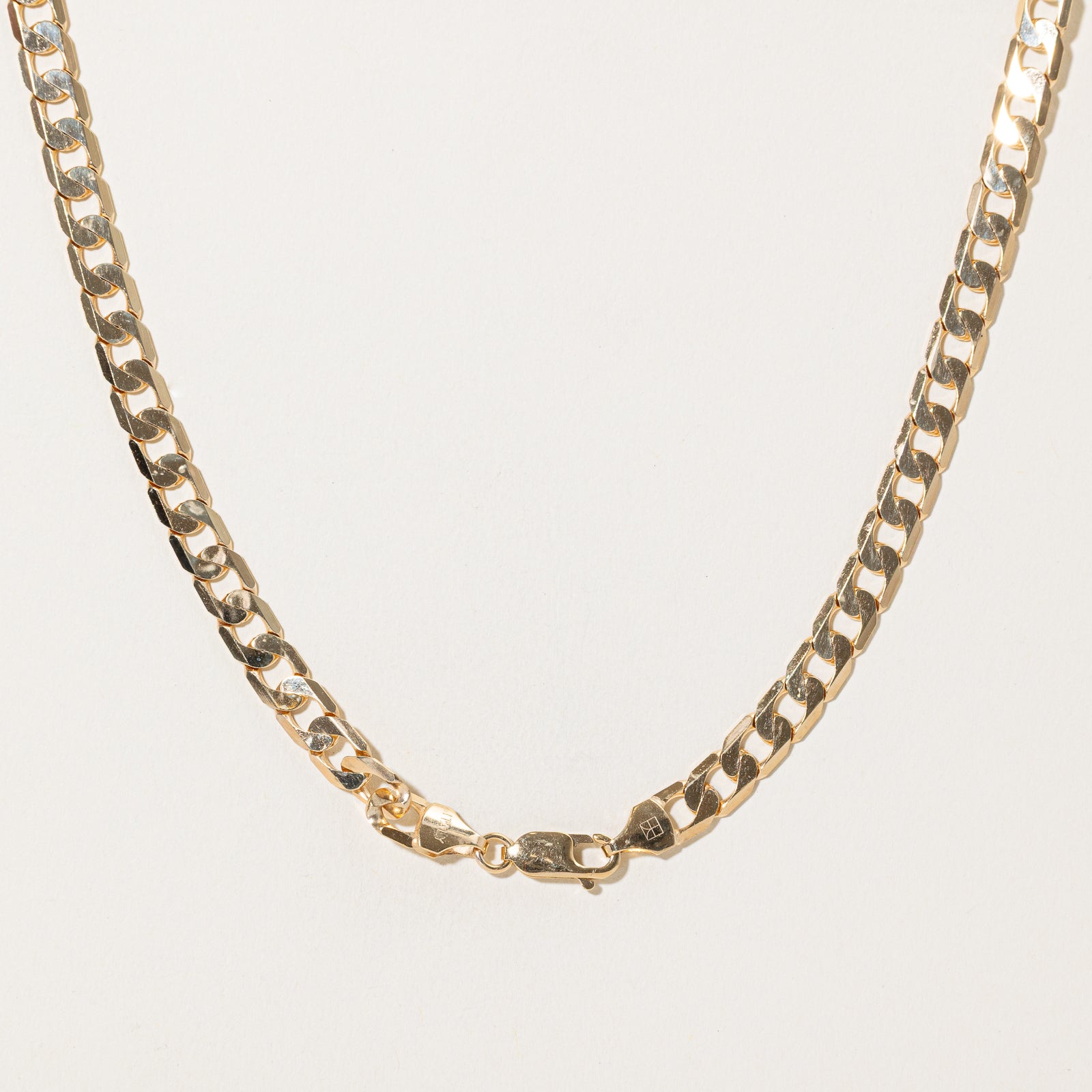 10k Yellow Gold Curb Link Chain | 21.5"