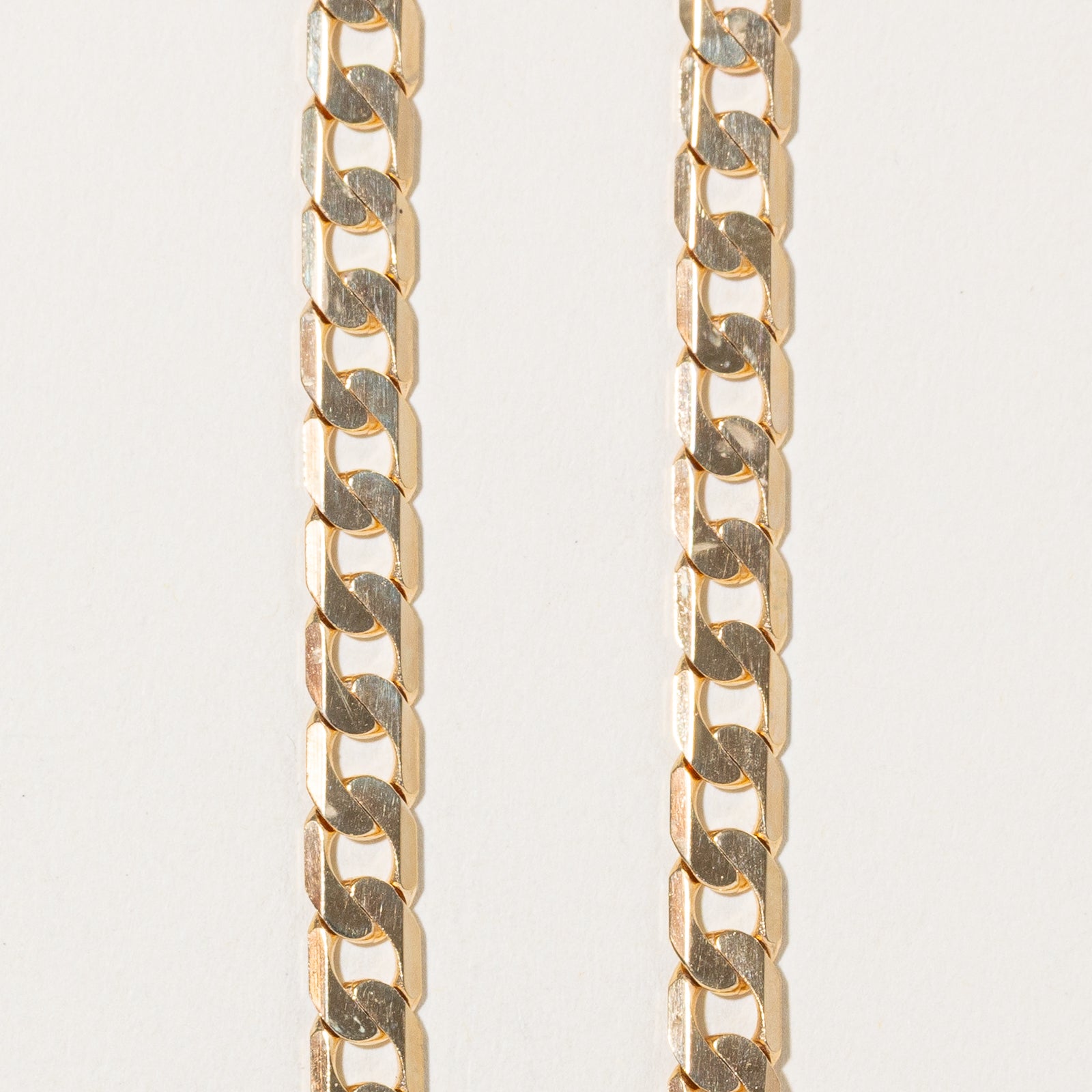 10k Yellow Gold Curb Link Chain | 21.5"
