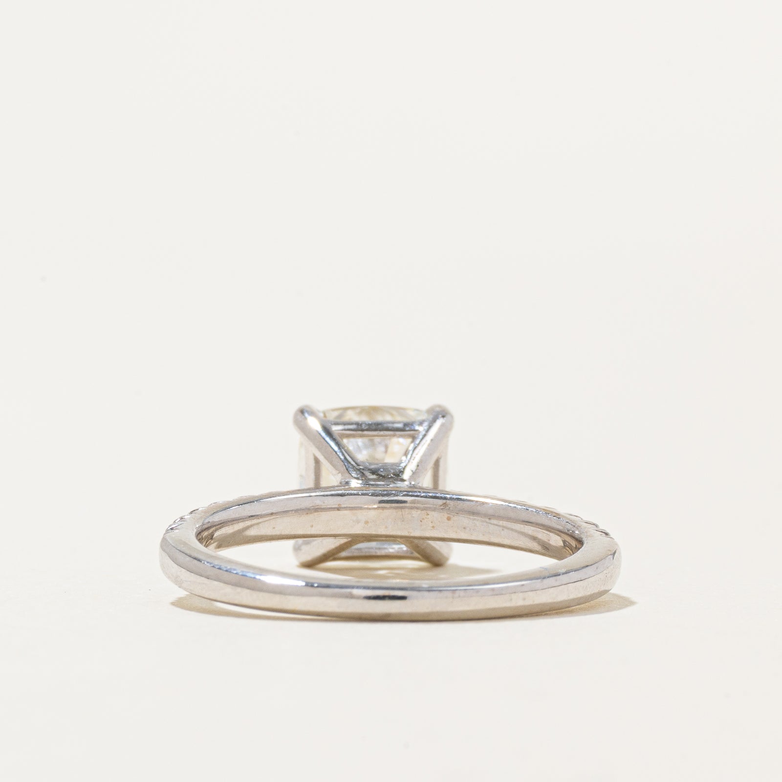 2.52ct GIA-graded Natural Diamond Solitaire Semi Eternity Engagement Ring | GIA 2.52ct VS1 I Excellent Cut | 0.24ctw | SZ 7