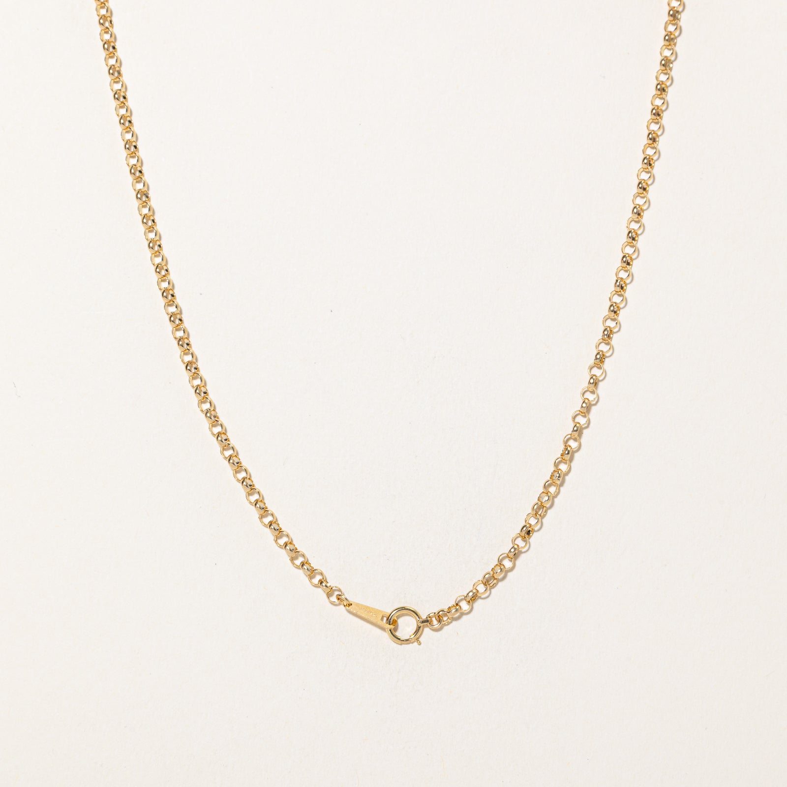 Japanese 18k Yellow Gold Rolo Chain | 15.5"