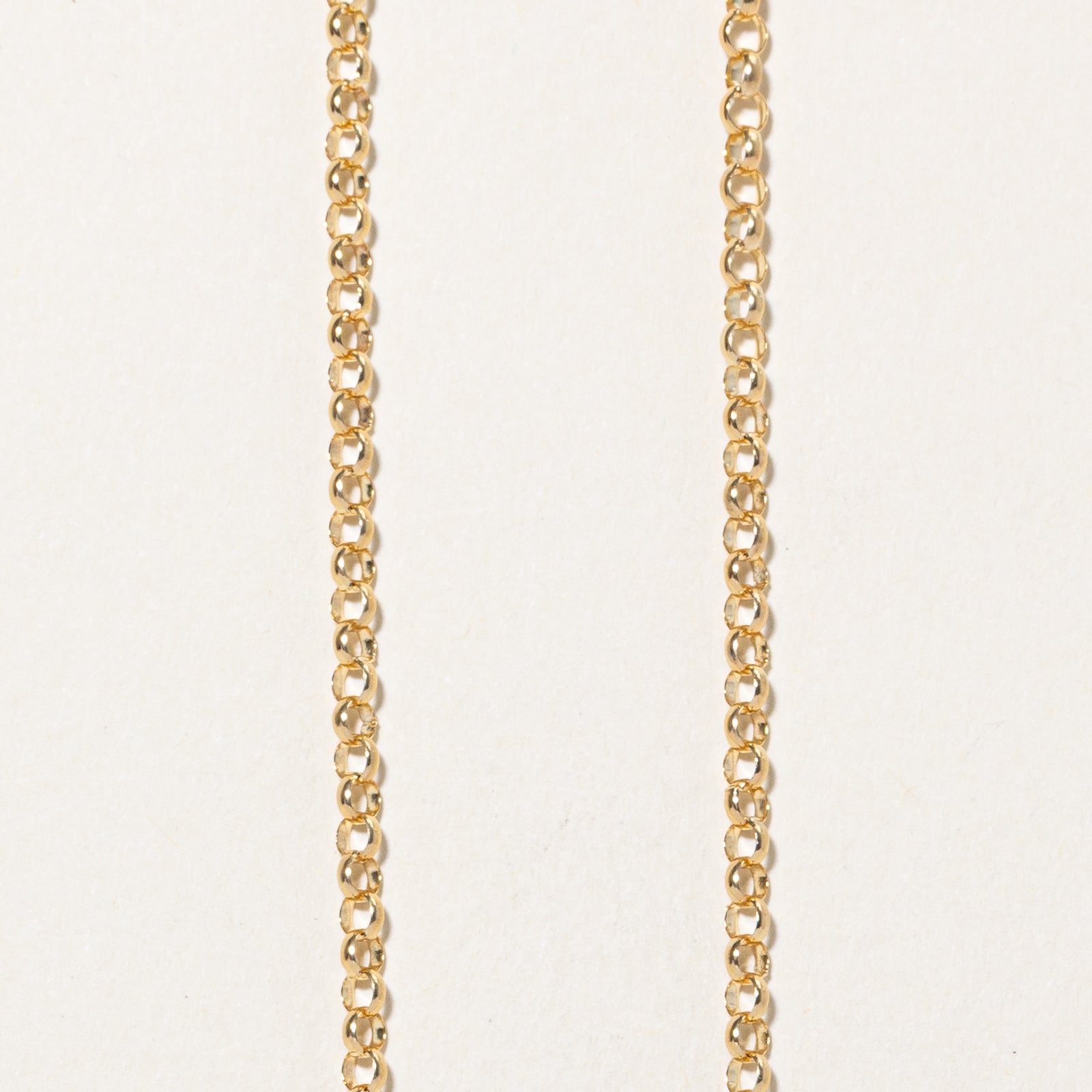 Japanese 18k Yellow Gold Rolo Chain | 15.5"