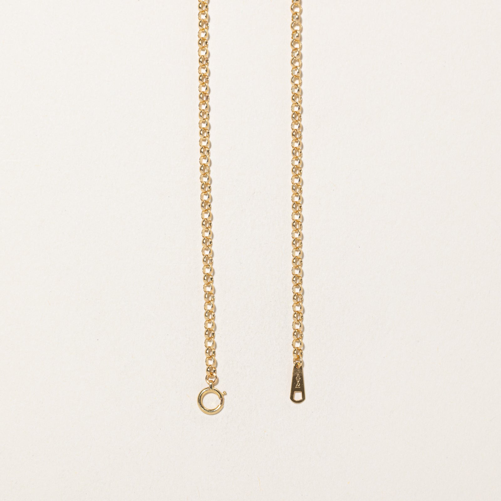 Japanese 18k Yellow Gold Rolo Chain | 15.5"