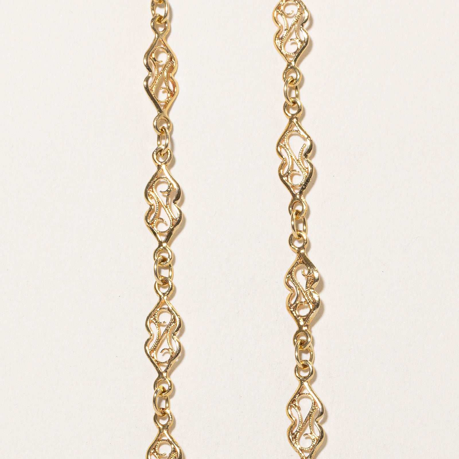 18k Yellow Gold Filigree Chain | 23.5"