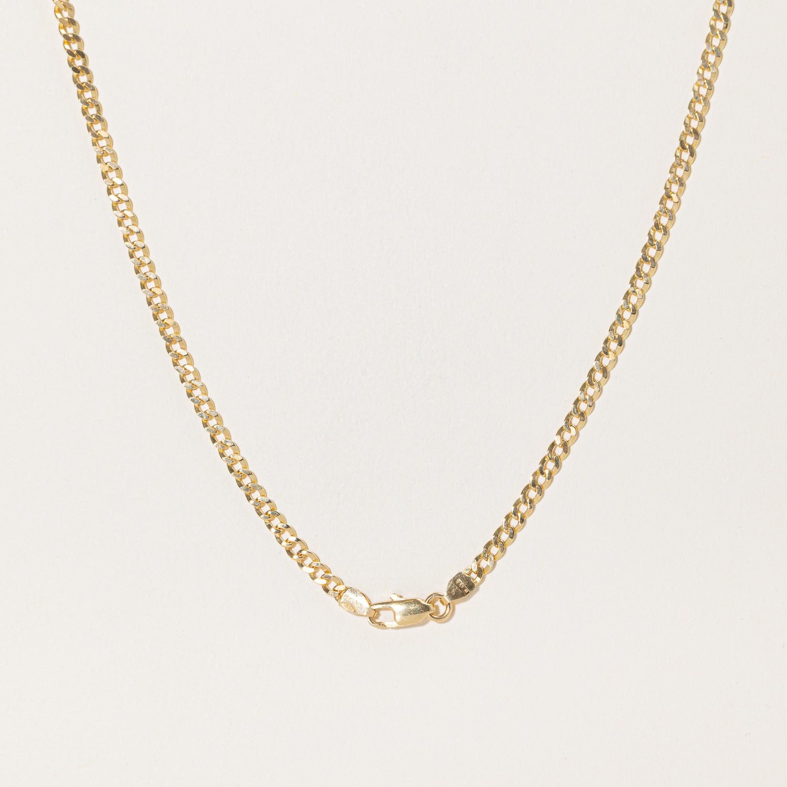 Italian 18k Yellow Gold Curb Link Chain | 23"