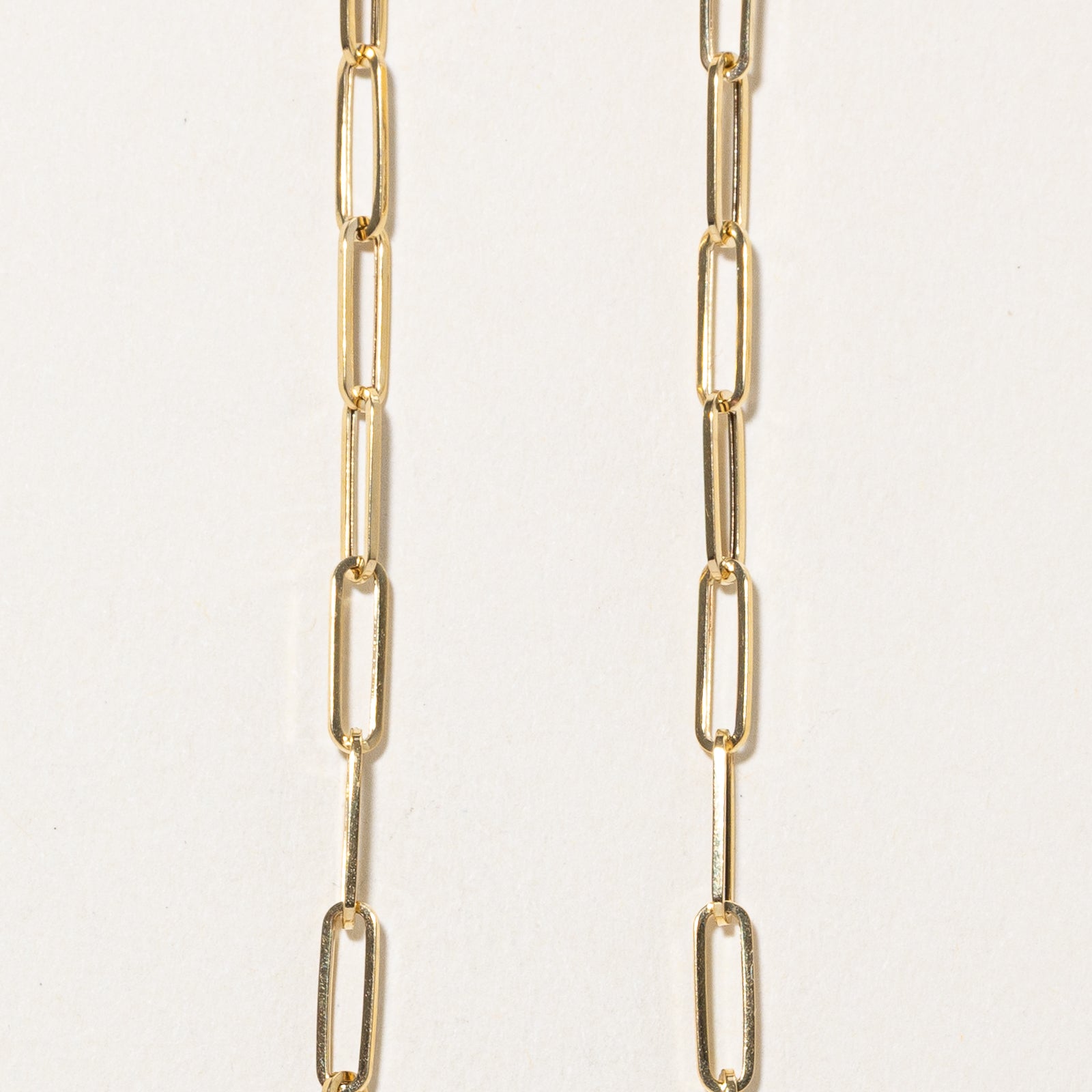 18k Yellow Gold Paperclip Chain | 16"